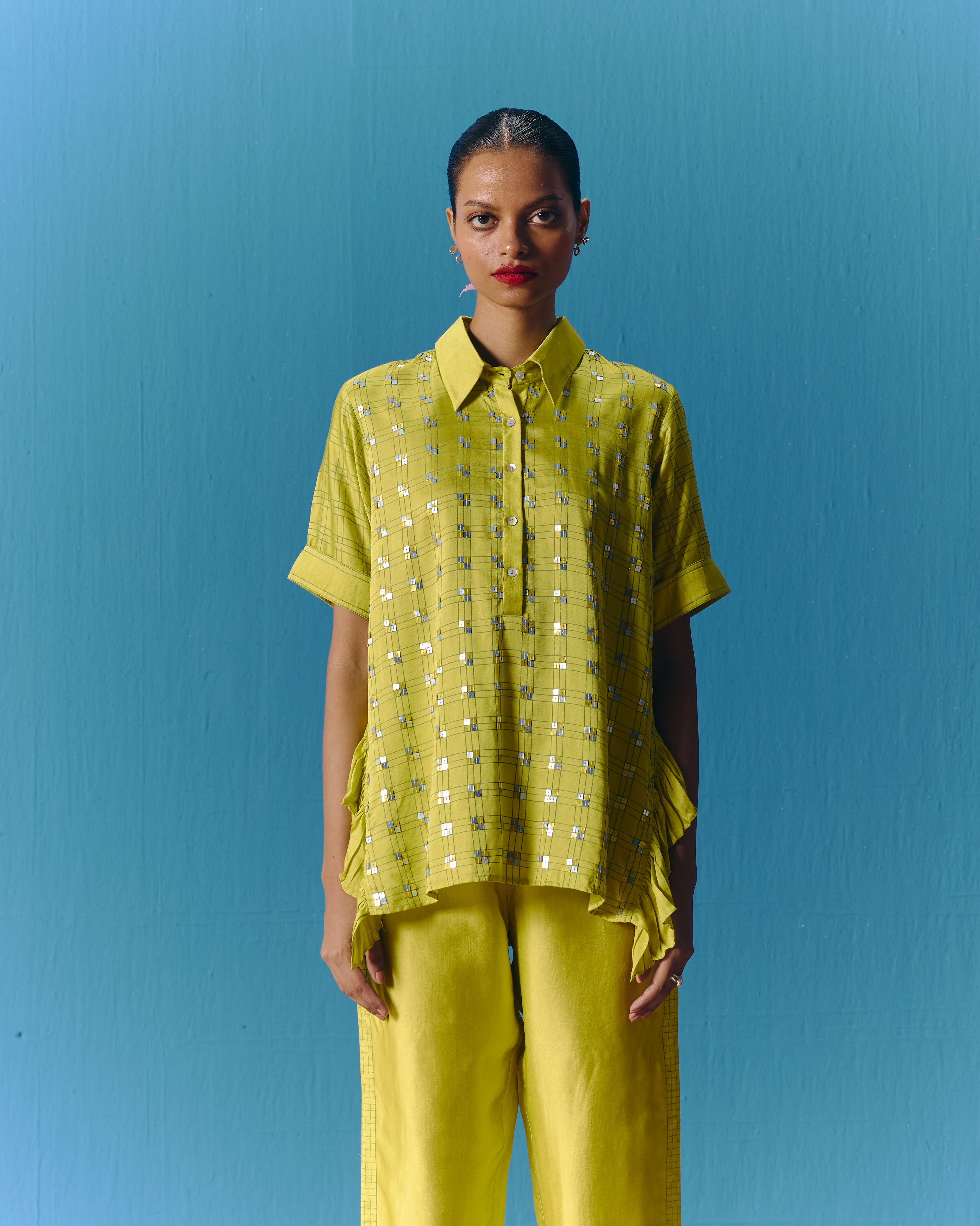 LIME CHECK SHIRT