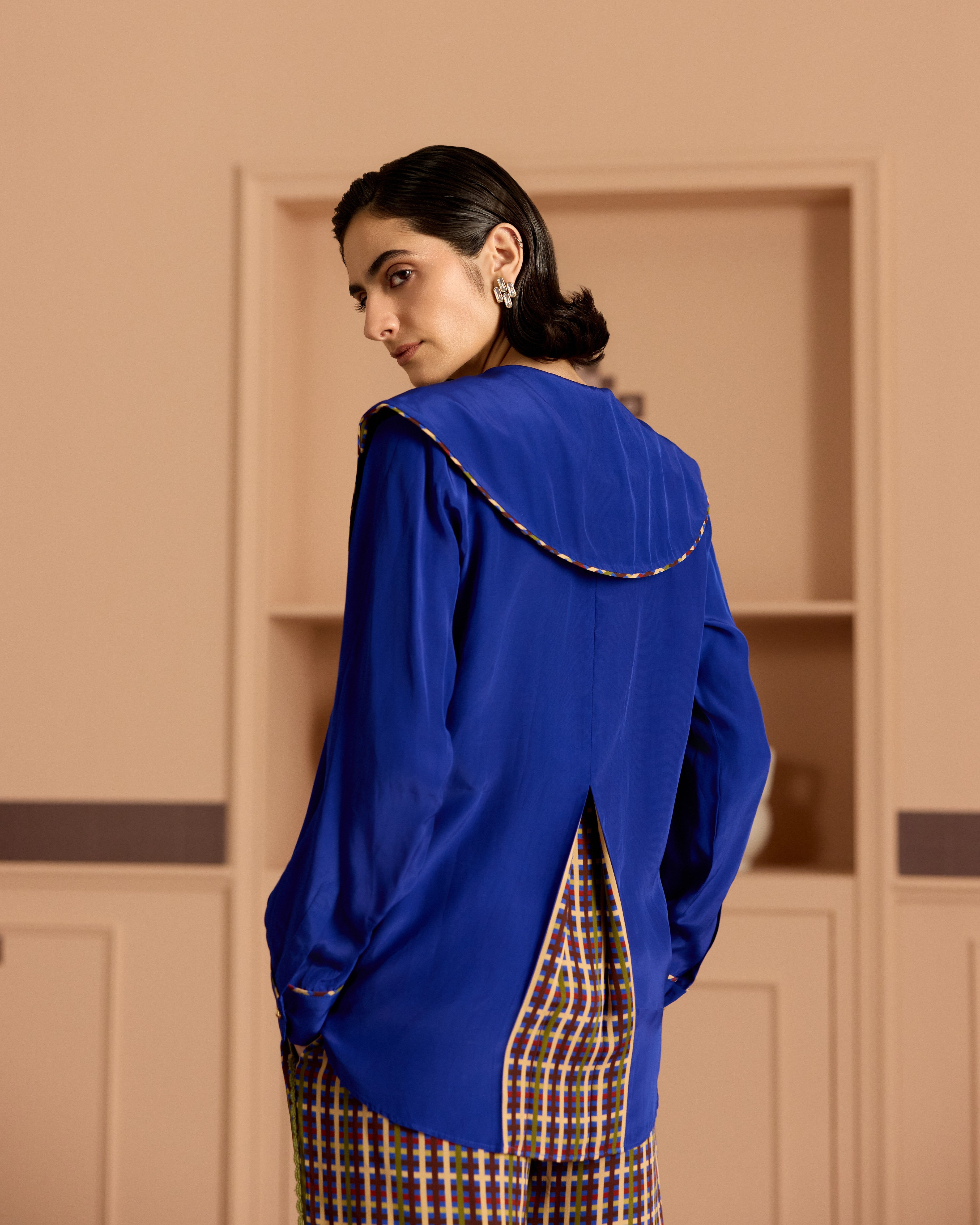 Blue Peter Pan Collar Shirt