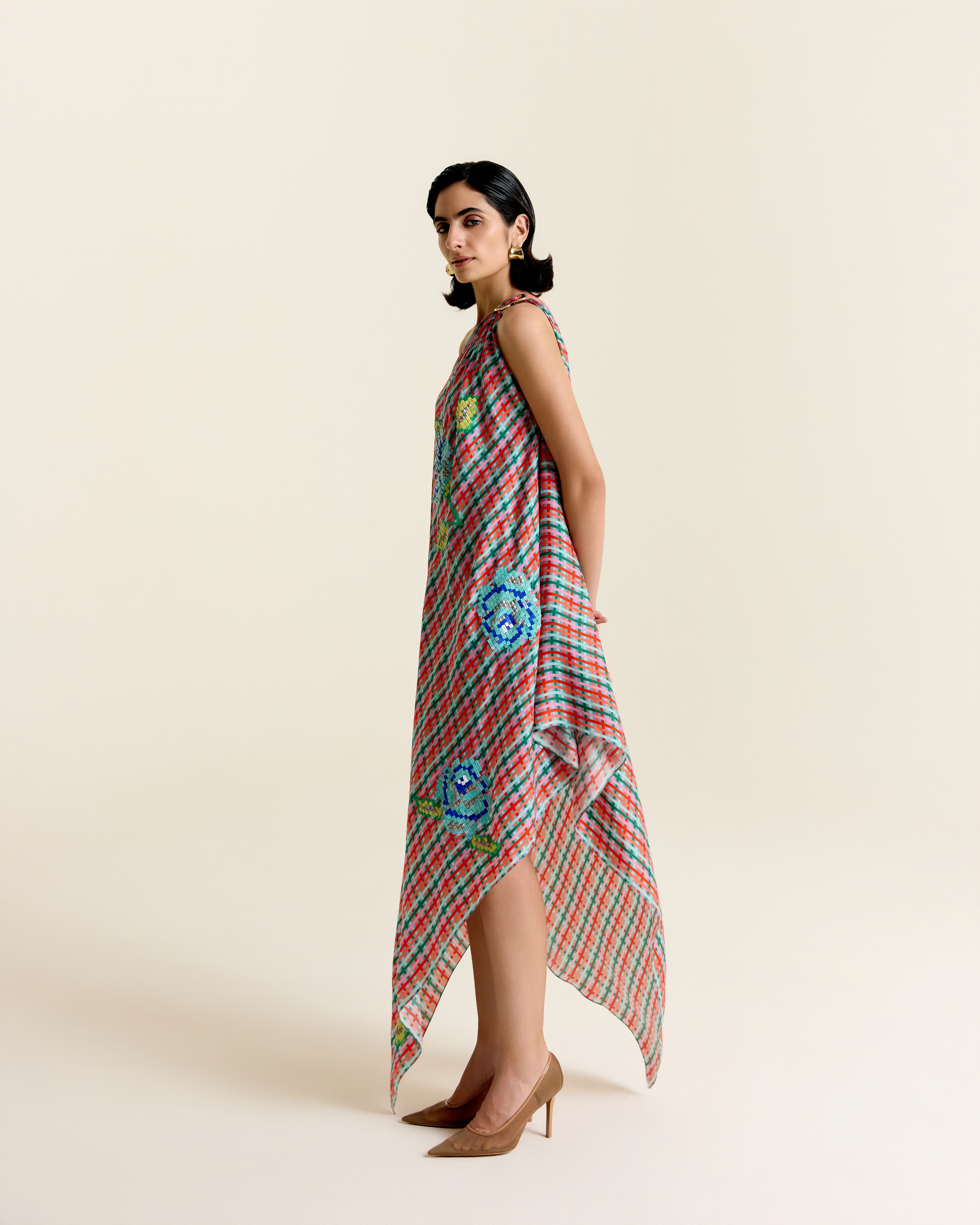 MINT ONE SHOULDER DRESS