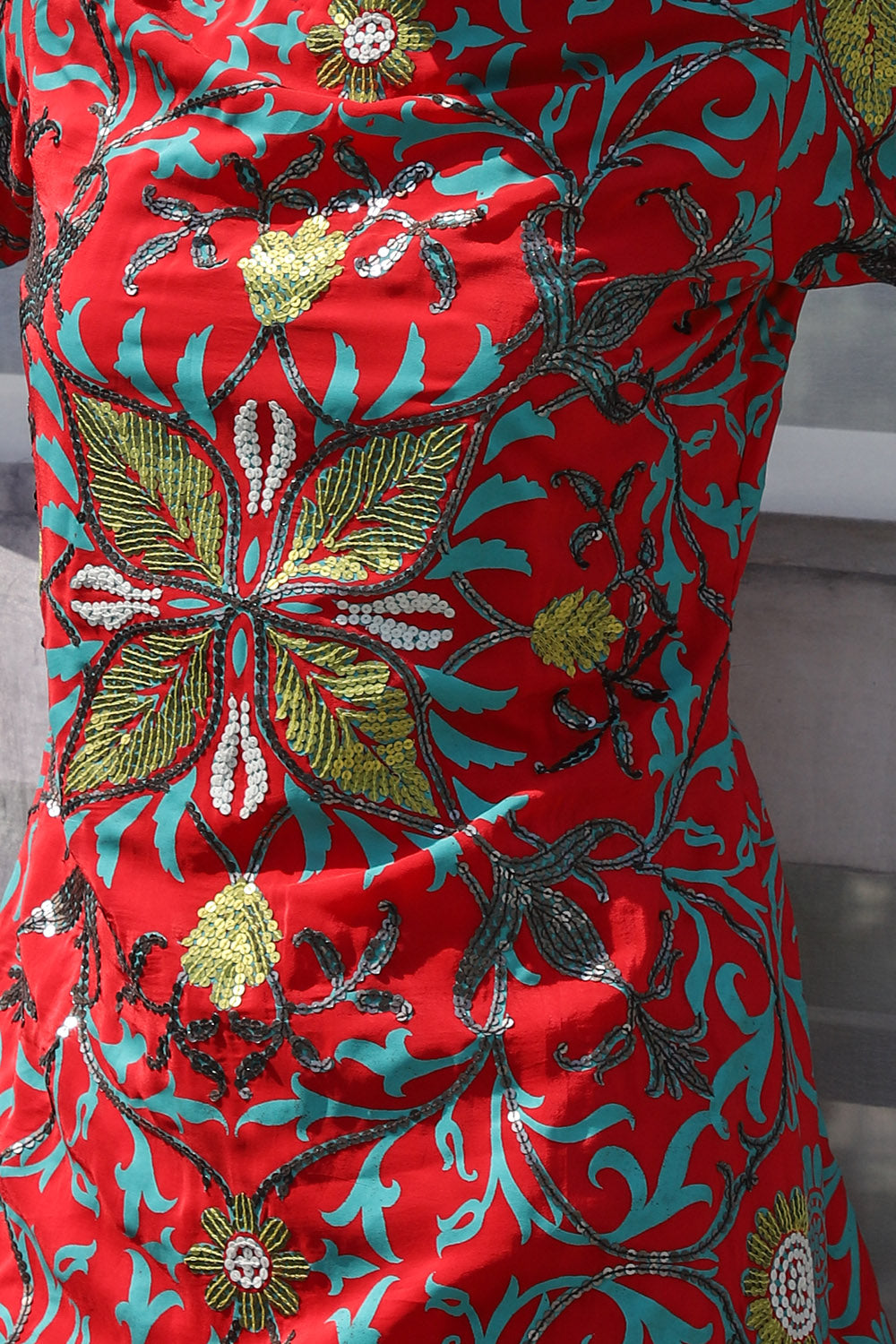 RED DIAMOND MOTIF SHARARA SET