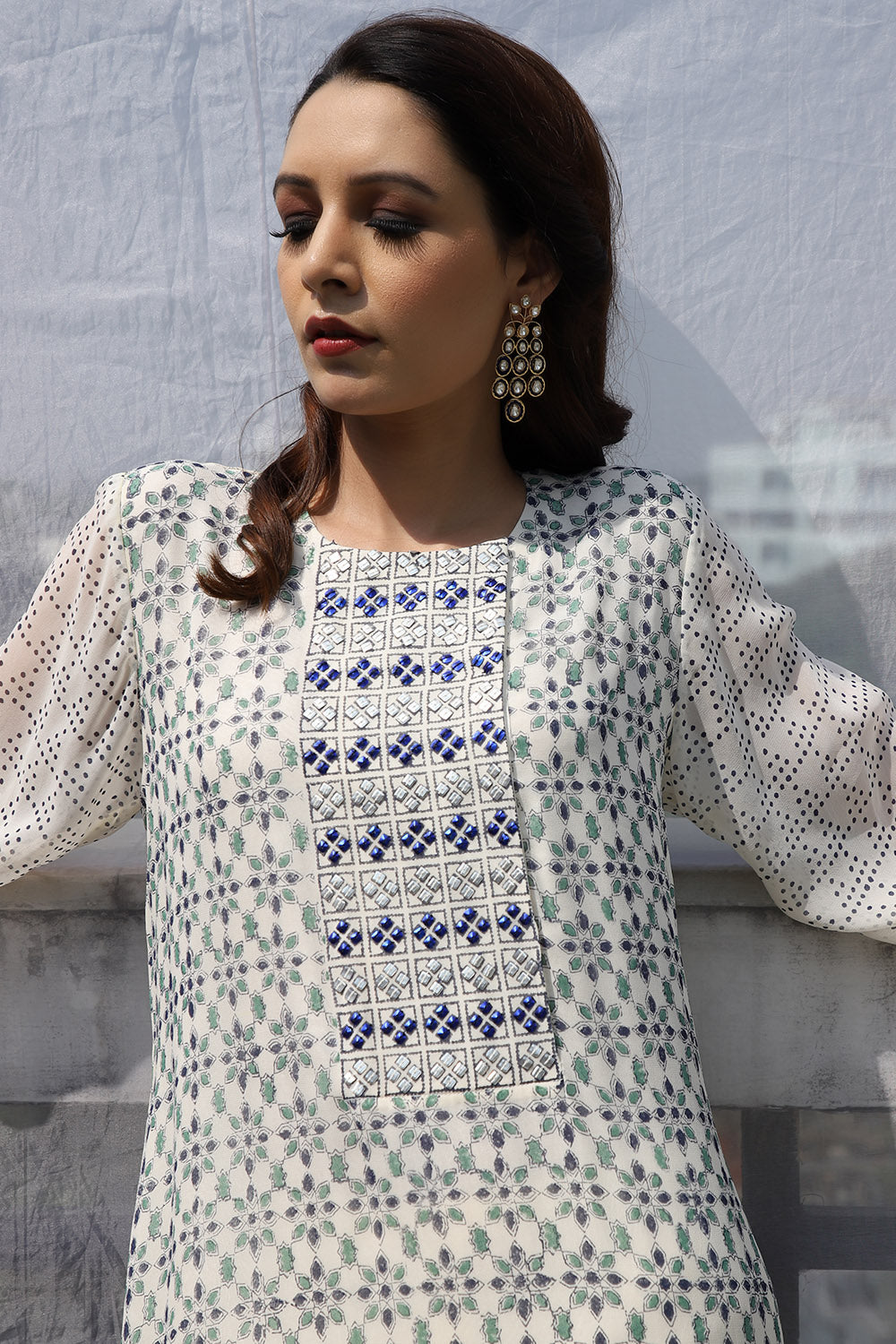 OFF WHITE KAFTAAN KURTA