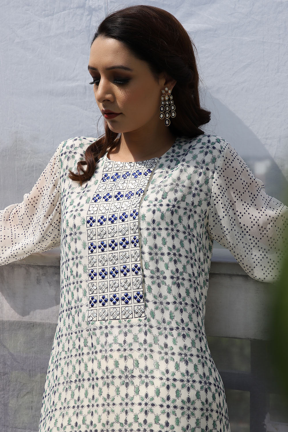 OFF WHITE KAFTAAN KURTA