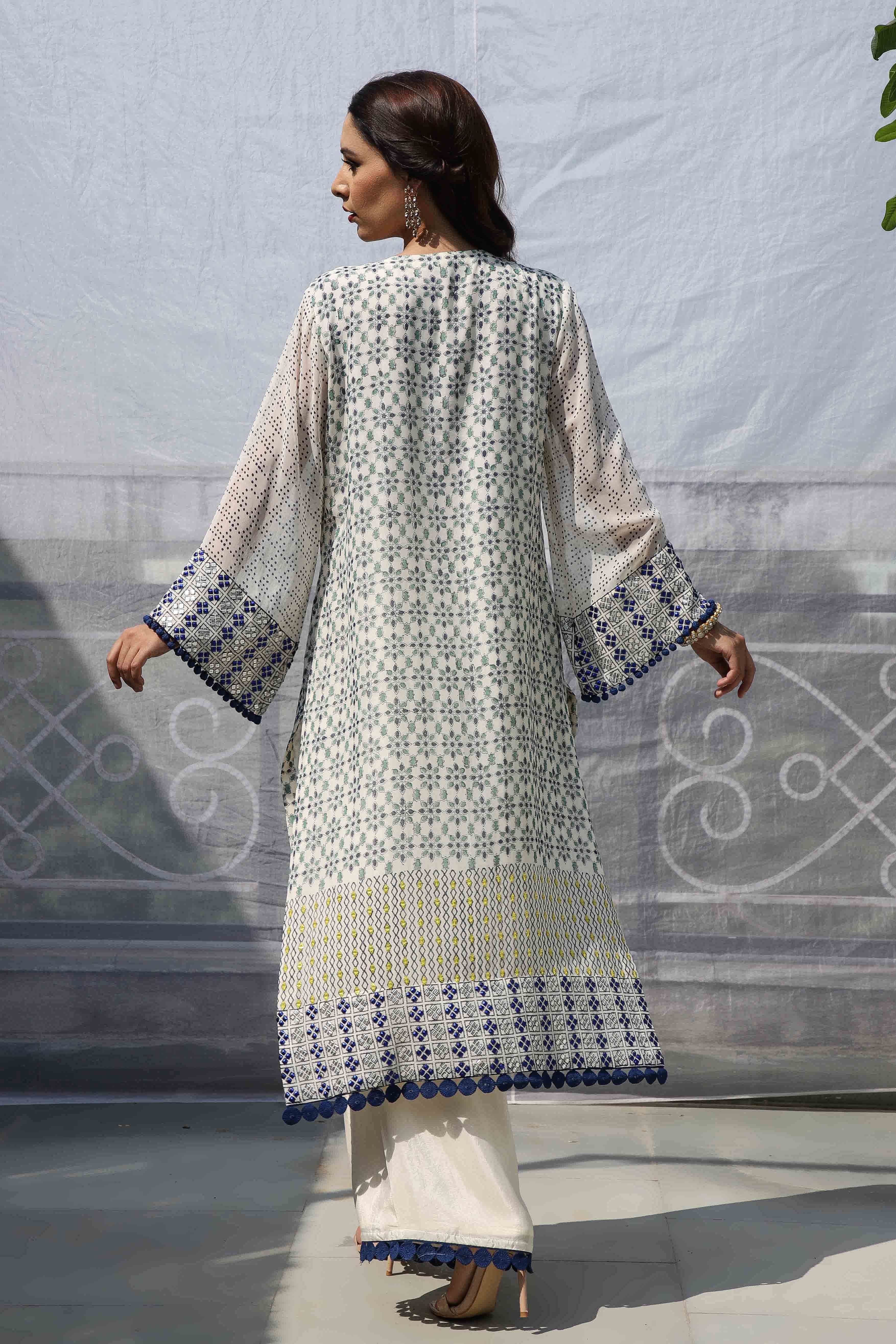 OFF WHITE KAFTAAN KURTA