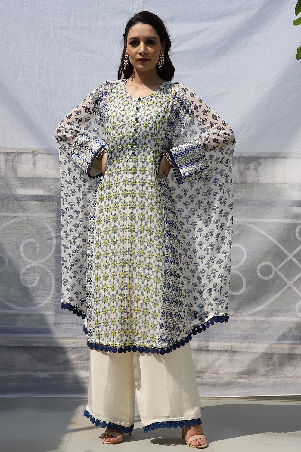OFF WHITE KAFTAAN KURTA