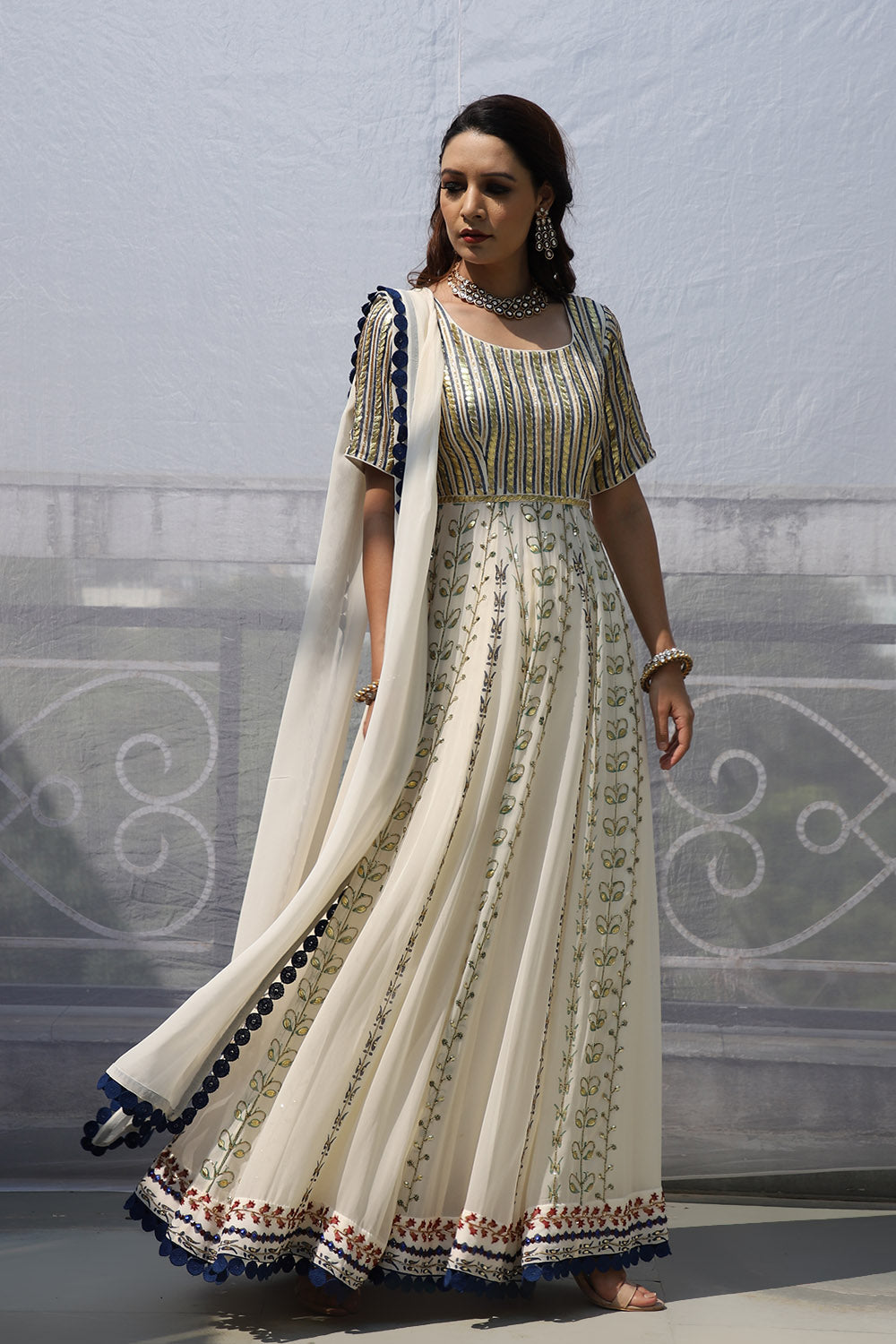 GOLD YOKE ANARKALI