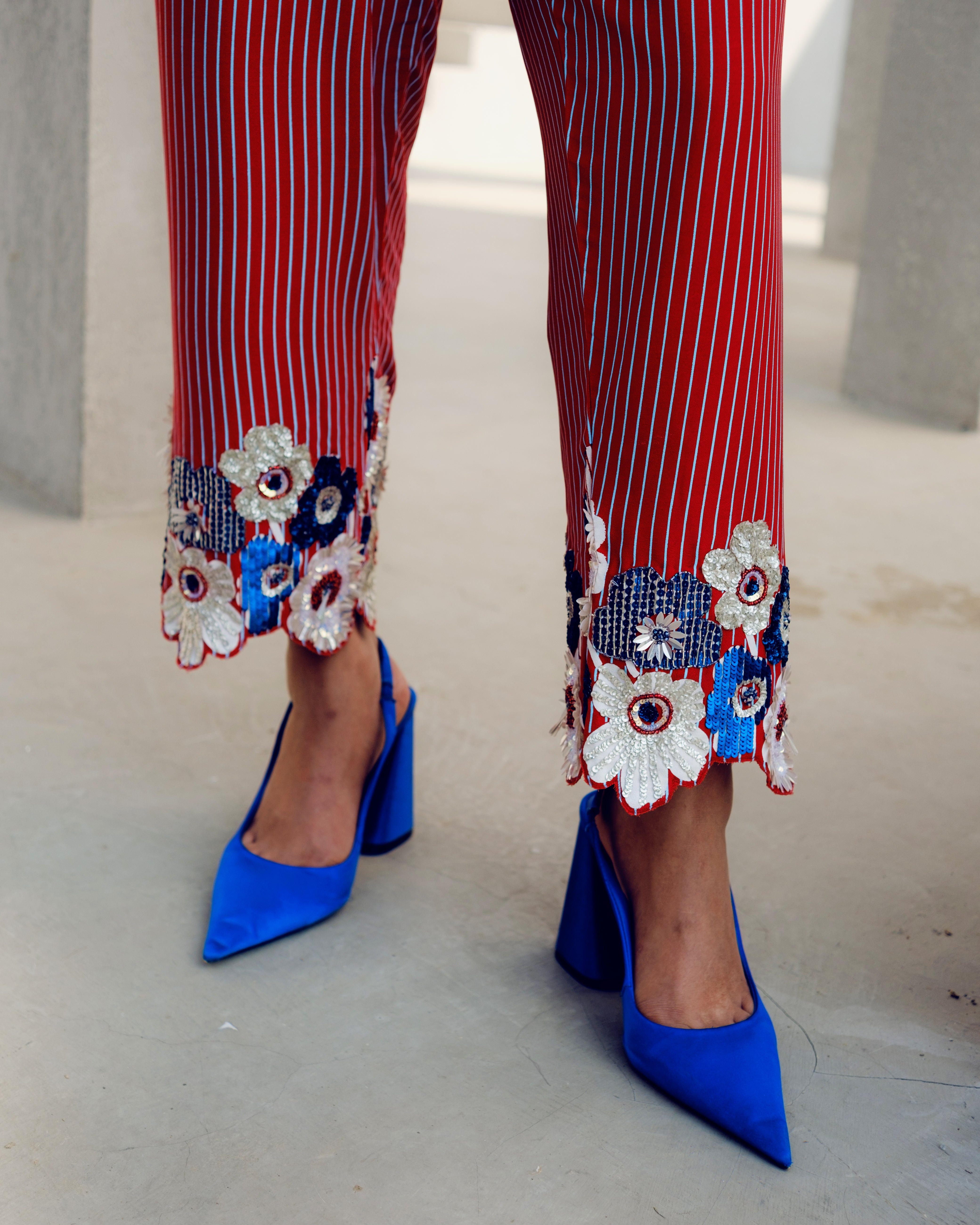 RED CHLOE PANTS