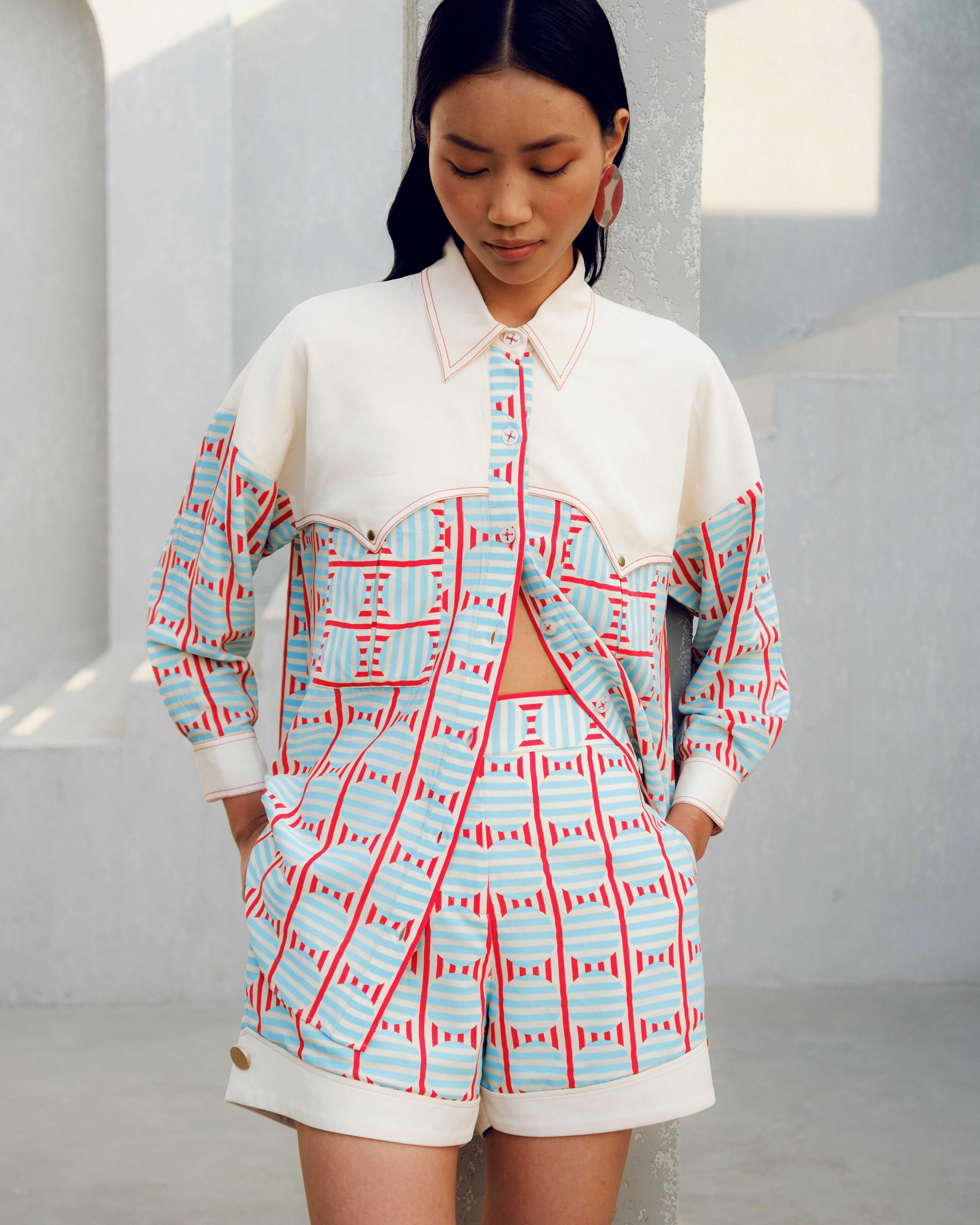 WHITE ILLUSION SHIRT