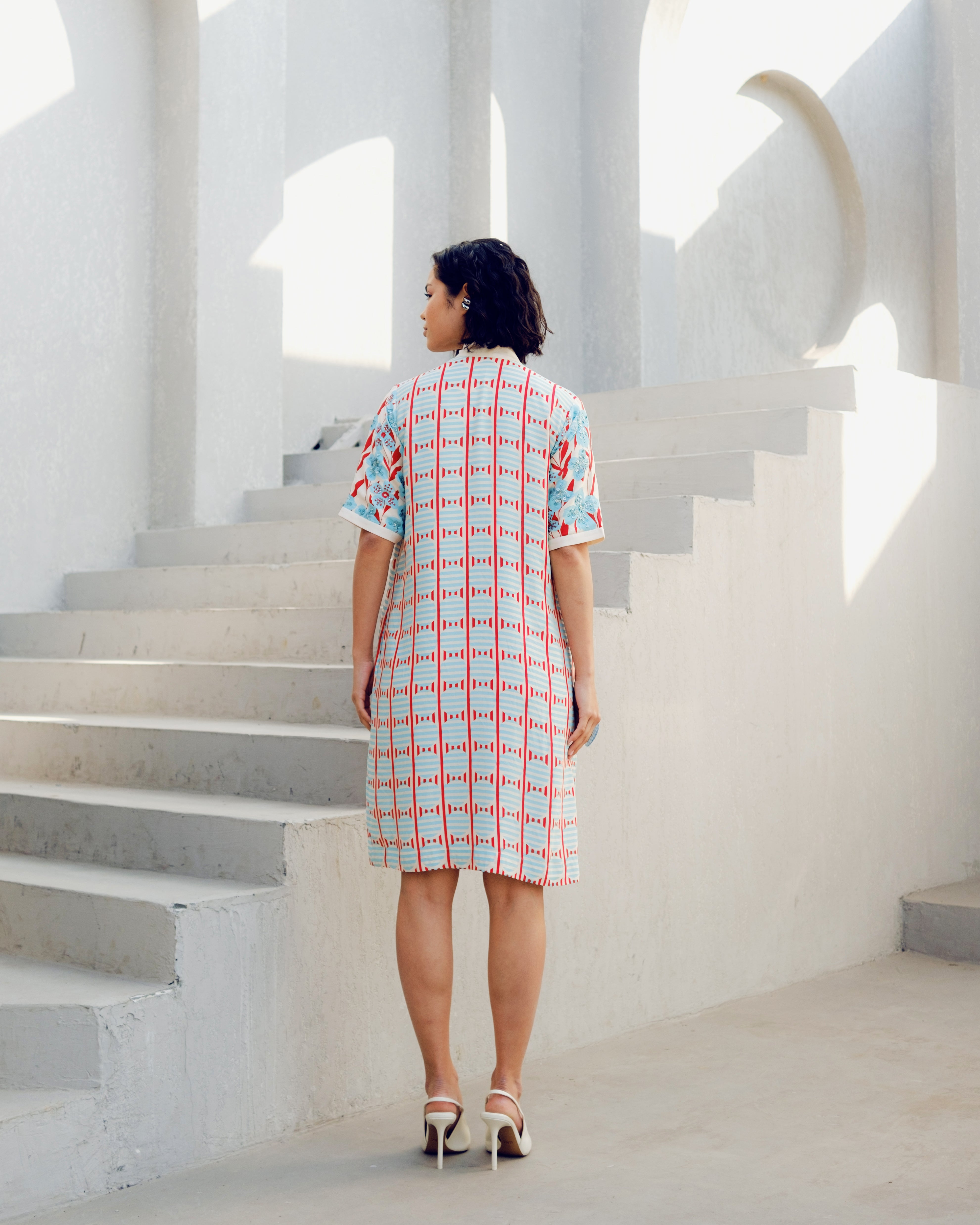 WHITE ILLUSION DRESS