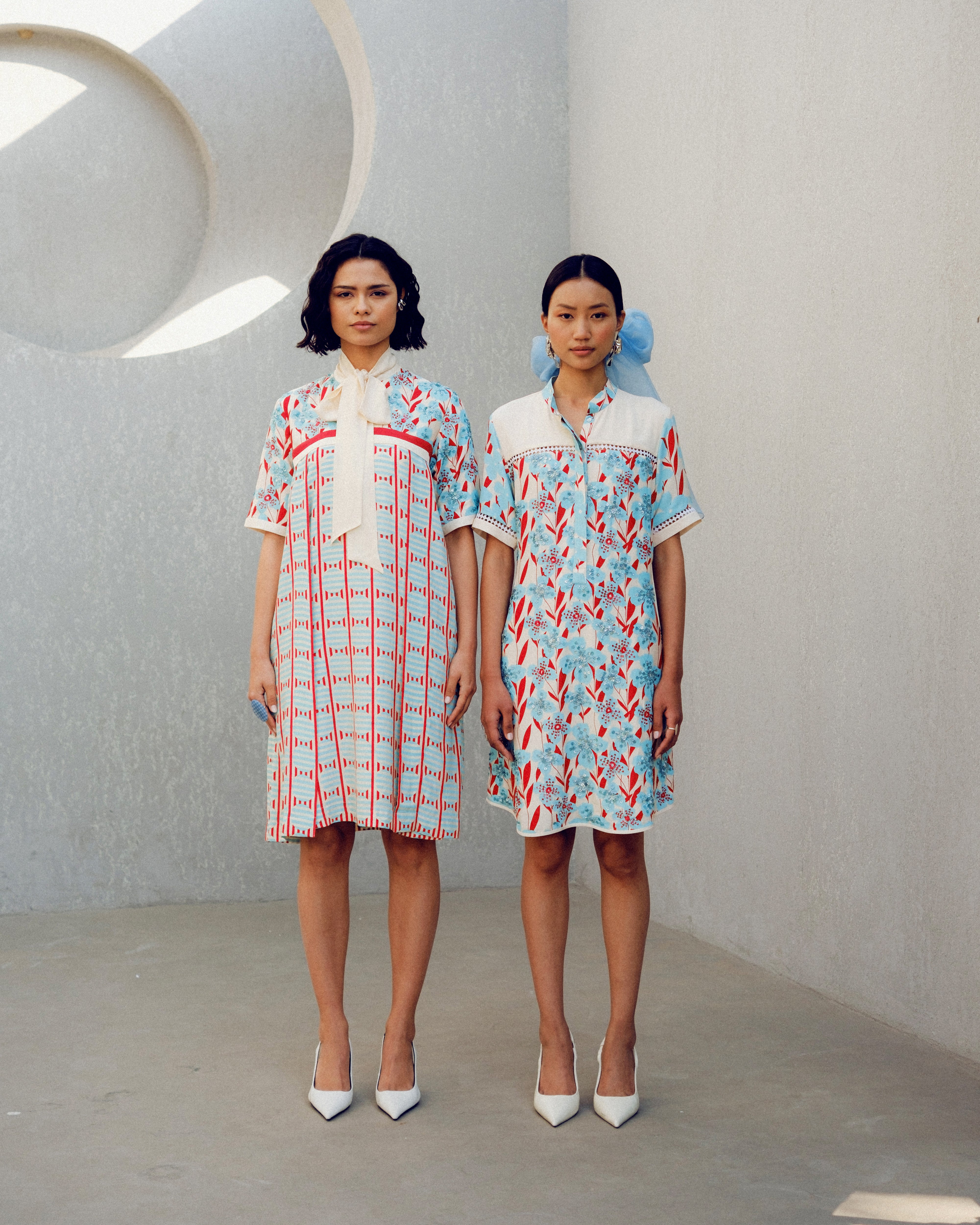 WHITE PRINT PLAY SHIRT DRESS