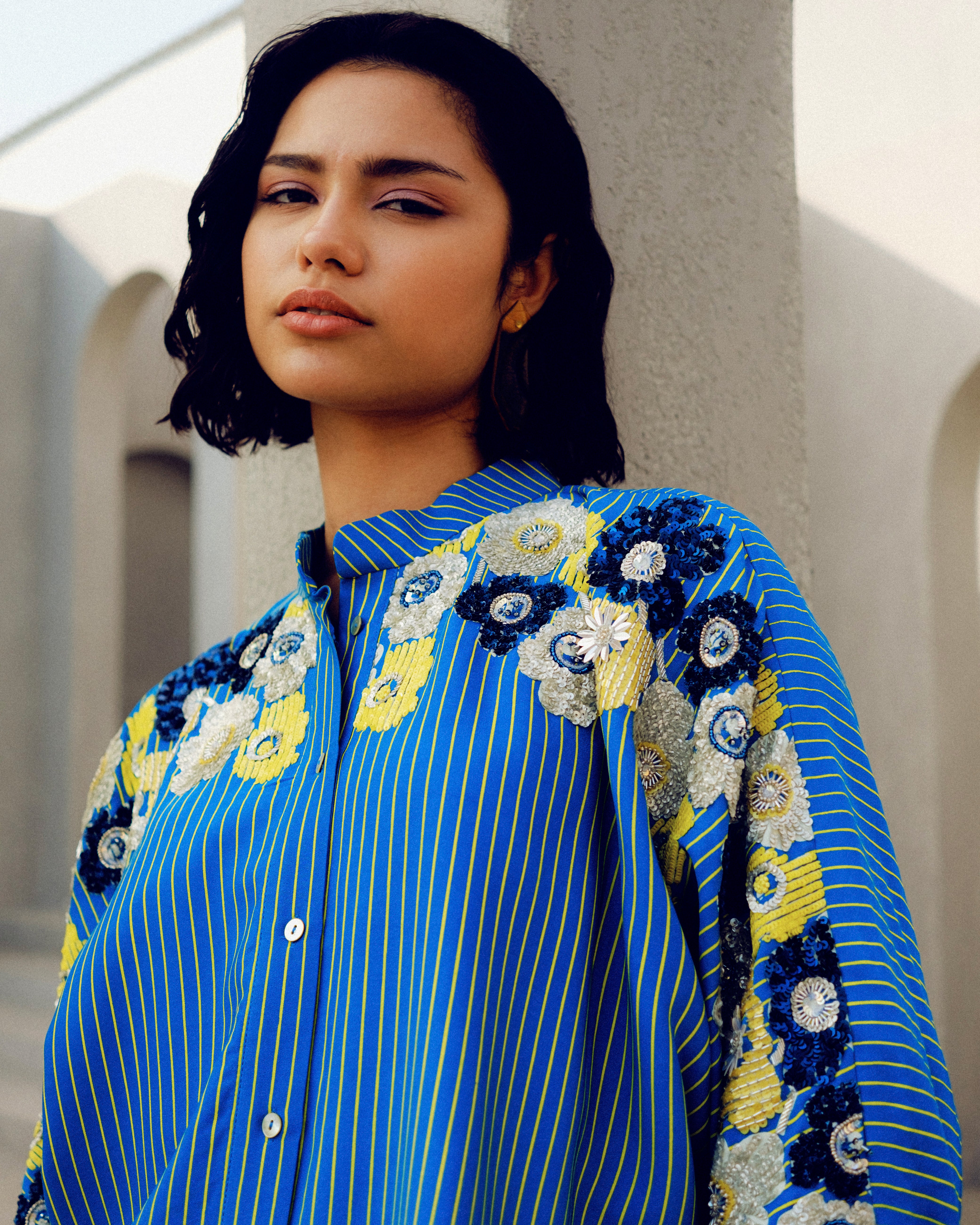 BLUE CHOLE KIMONO SHIRT