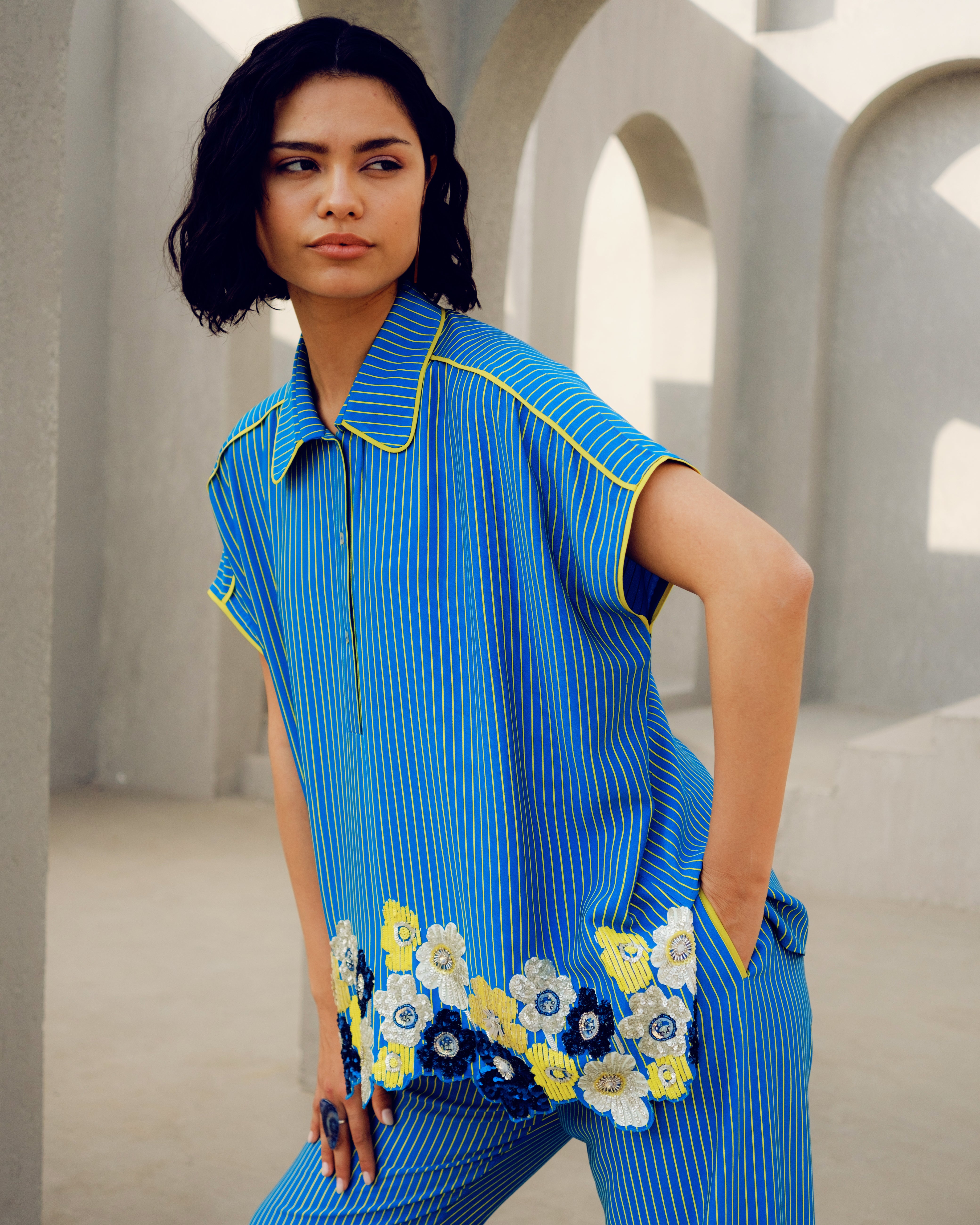 BLUE SYLVIE SHIRT