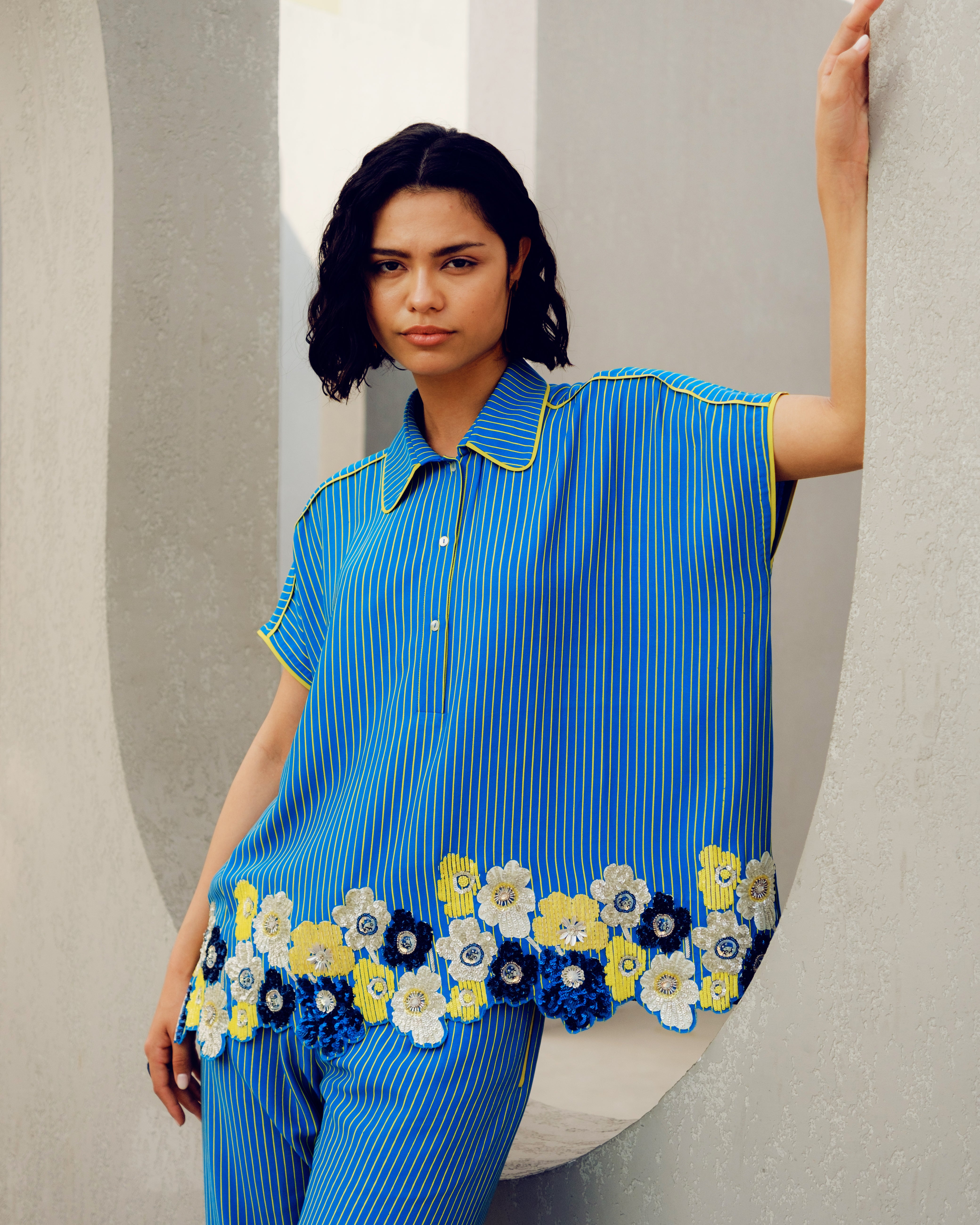 BLUE SYLVIE SHIRT