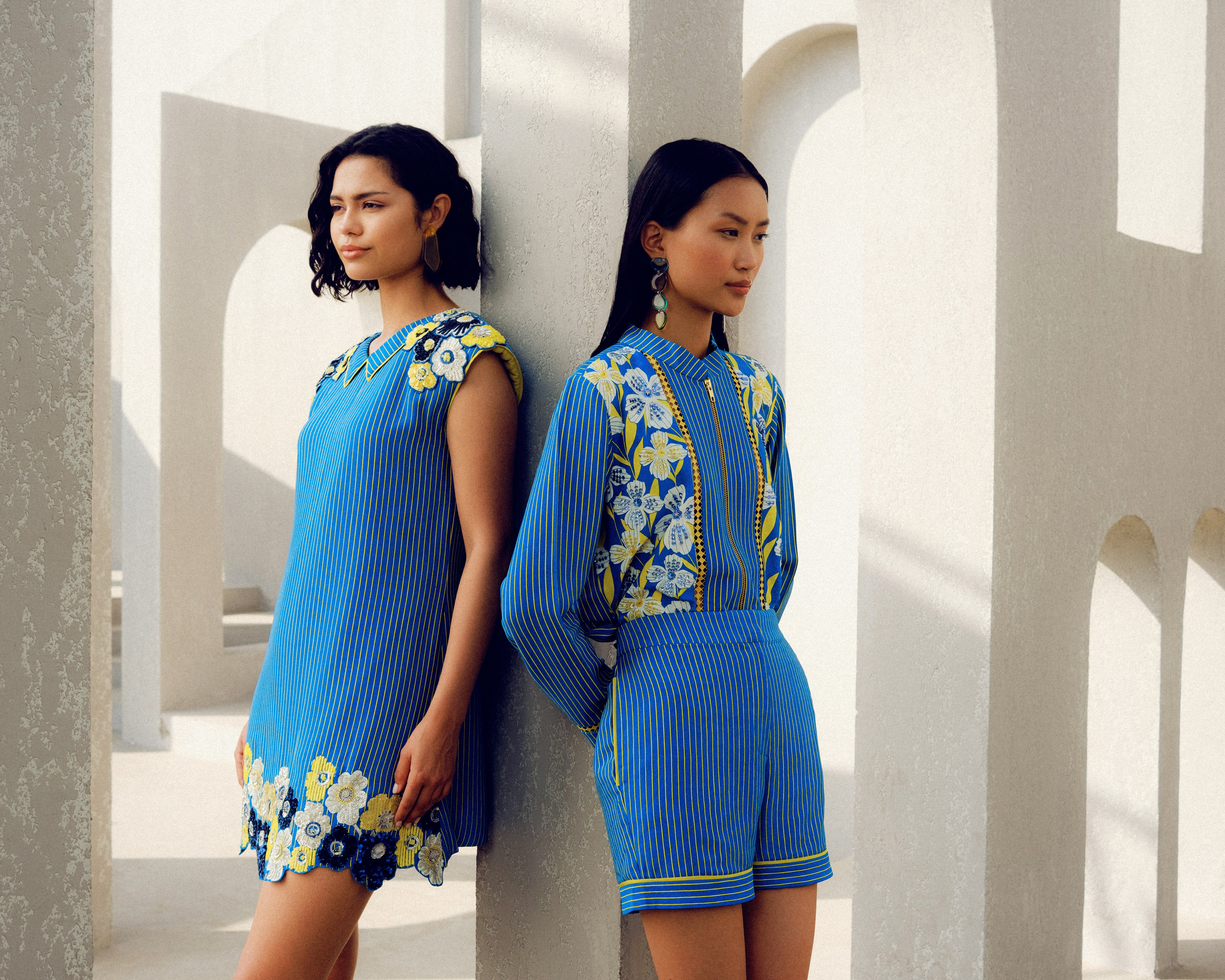 BLUE CAROLINE POWER DRESS
