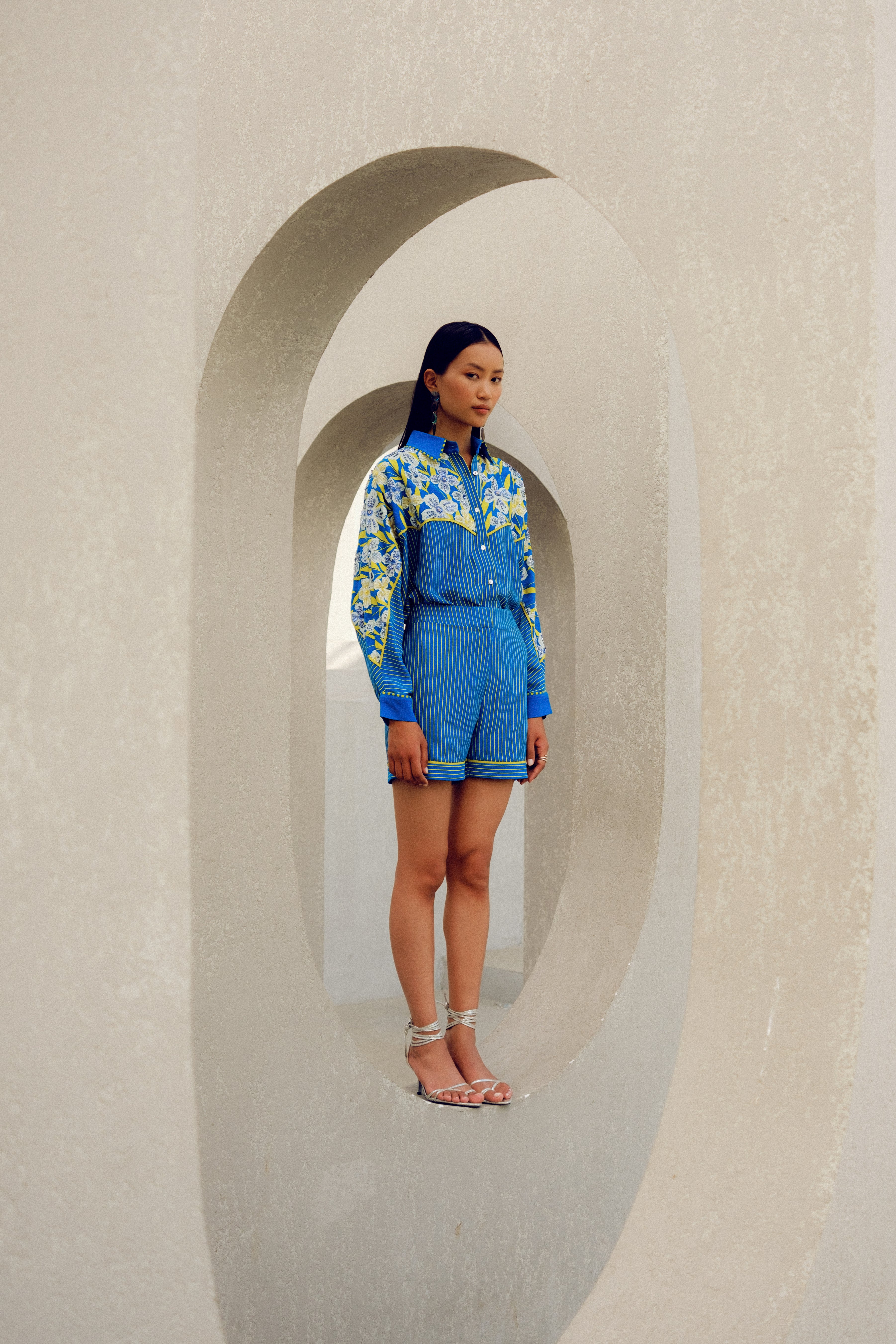 BLUE PRINT PLAY KIMONO SHIRT