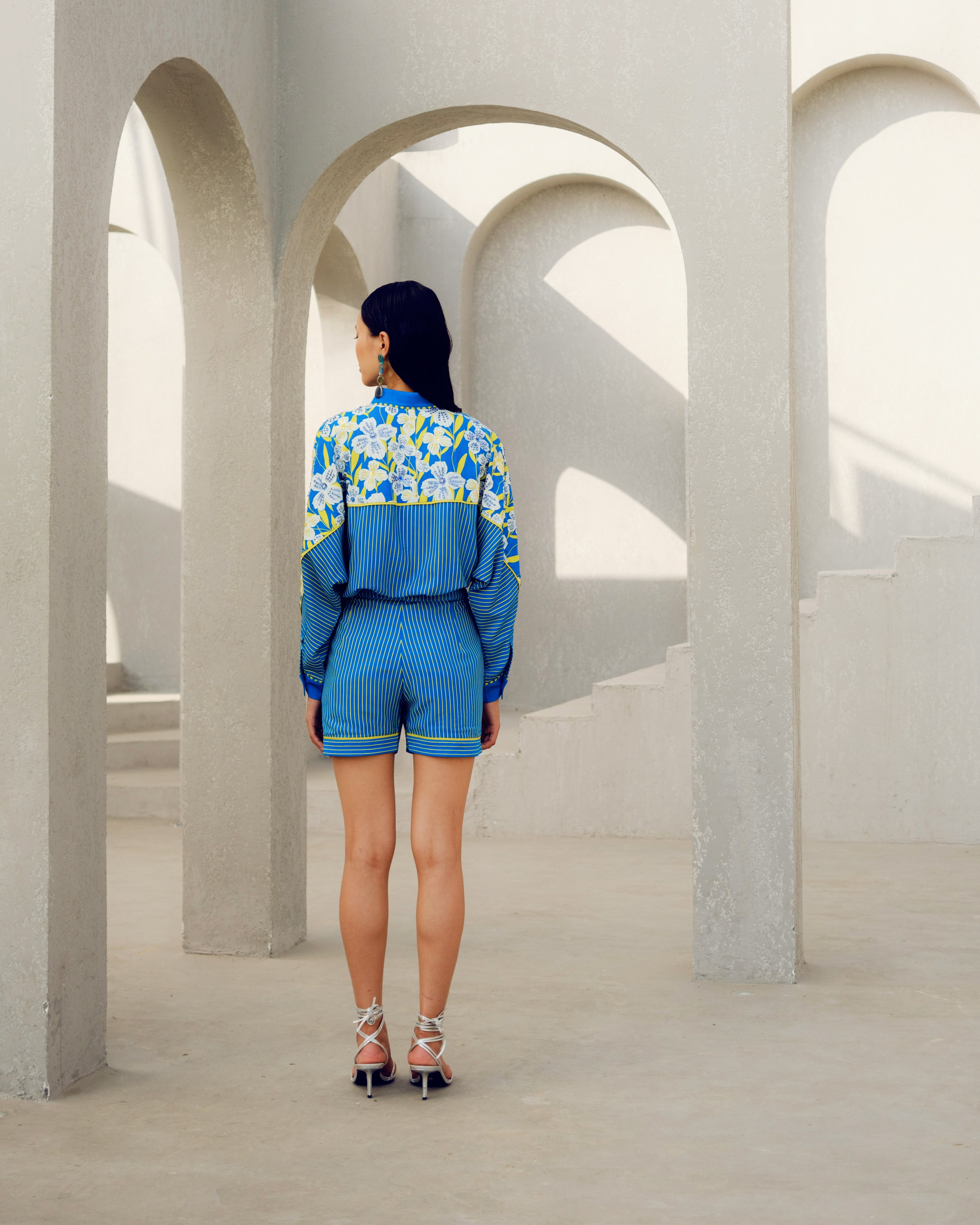 BLUE PRINT PLAY KIMONO SHIRT