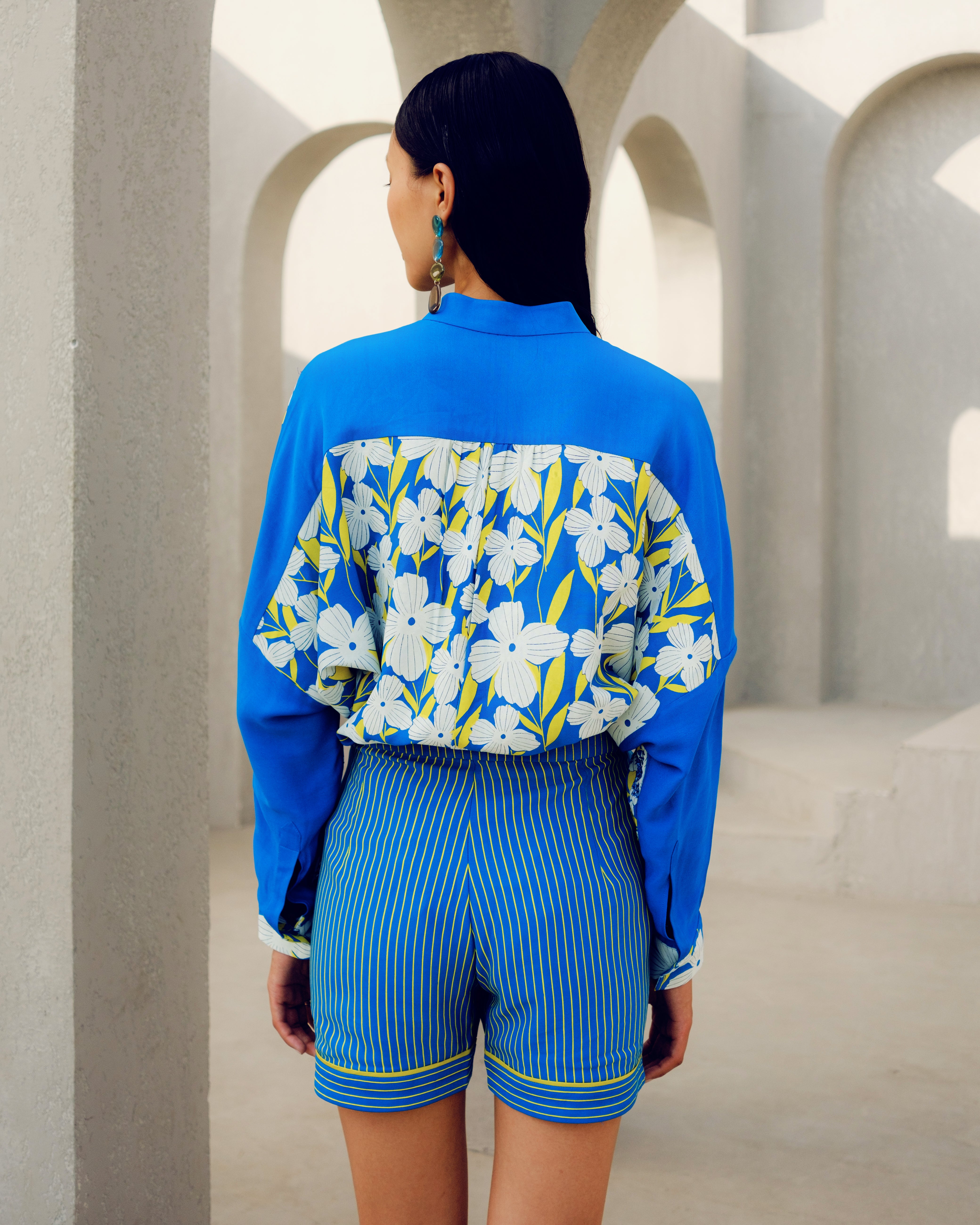 BLUE ILLUSION KIMONO SHIRT