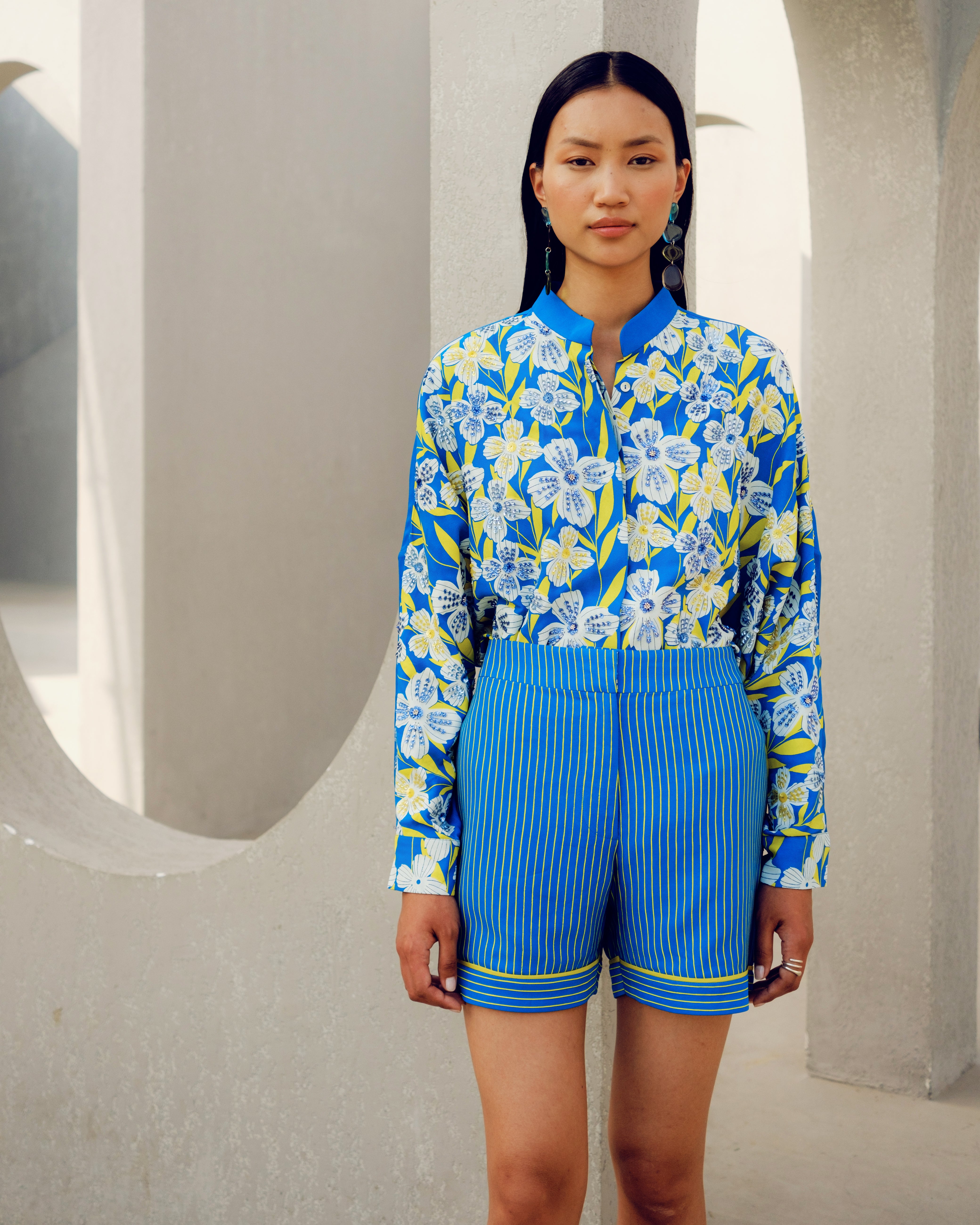BLUE ILLUSION KIMONO SHIRT