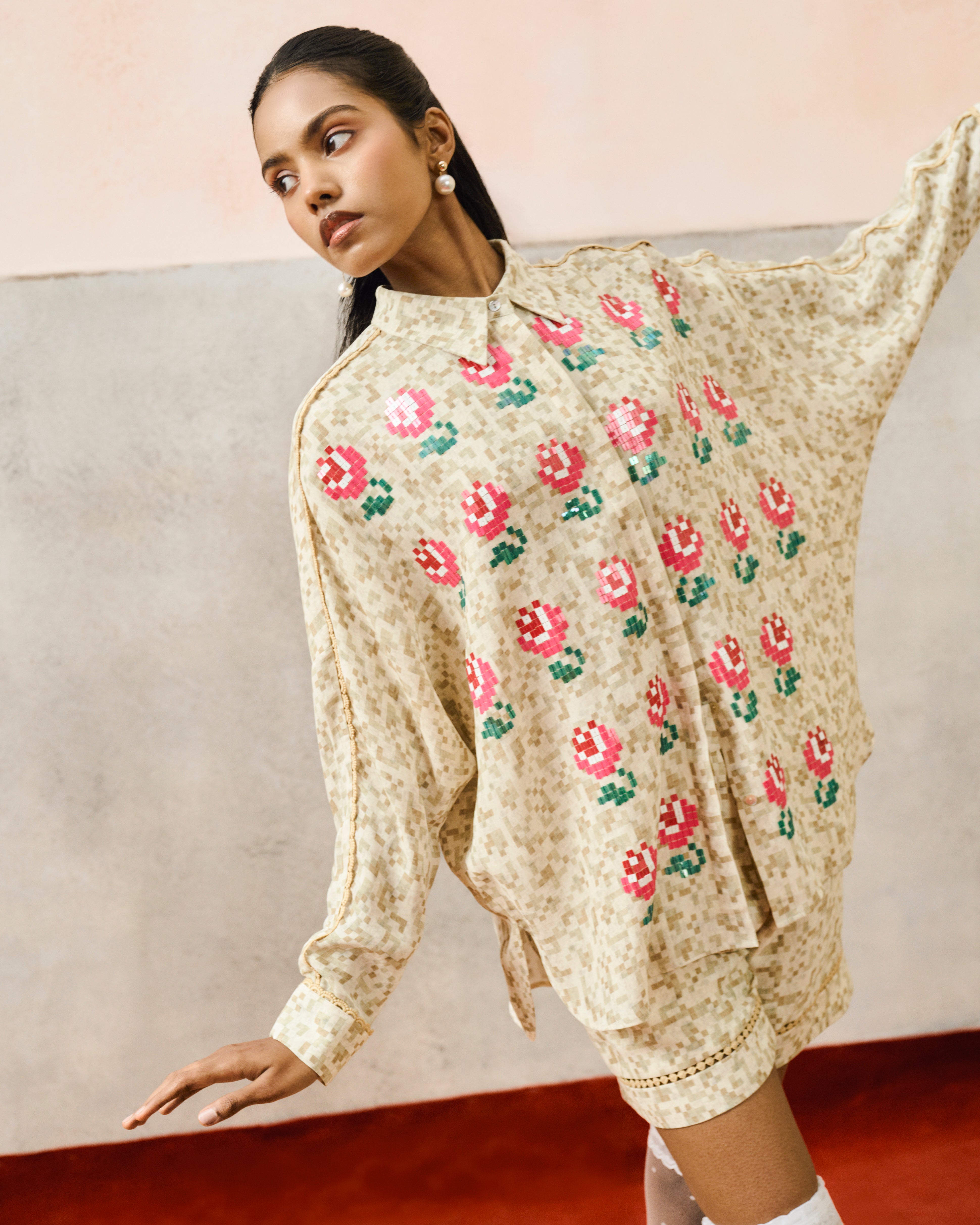 ELBA KIMONO SHIRT BIEGE