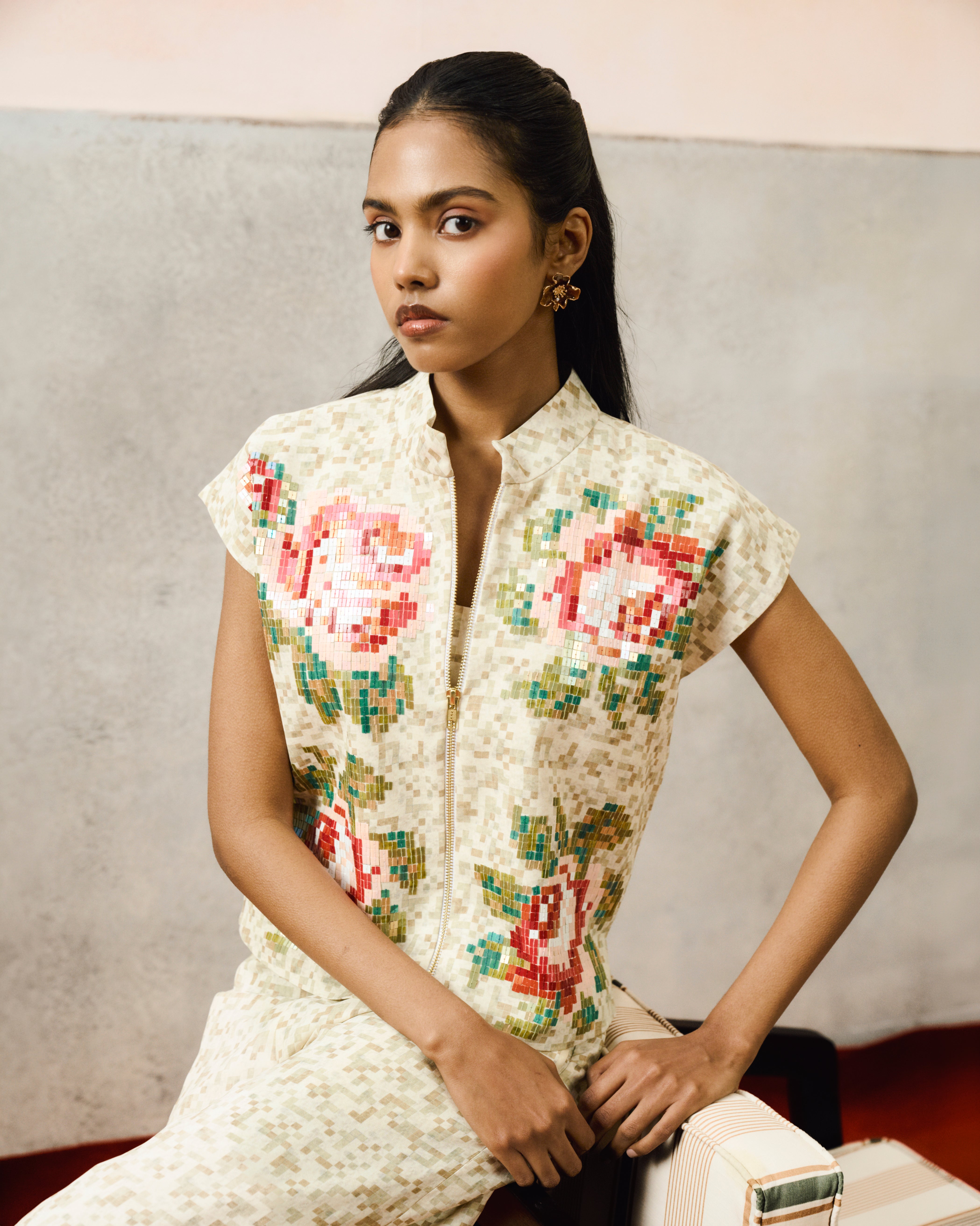 CORSICA CROP TOP BIEGE