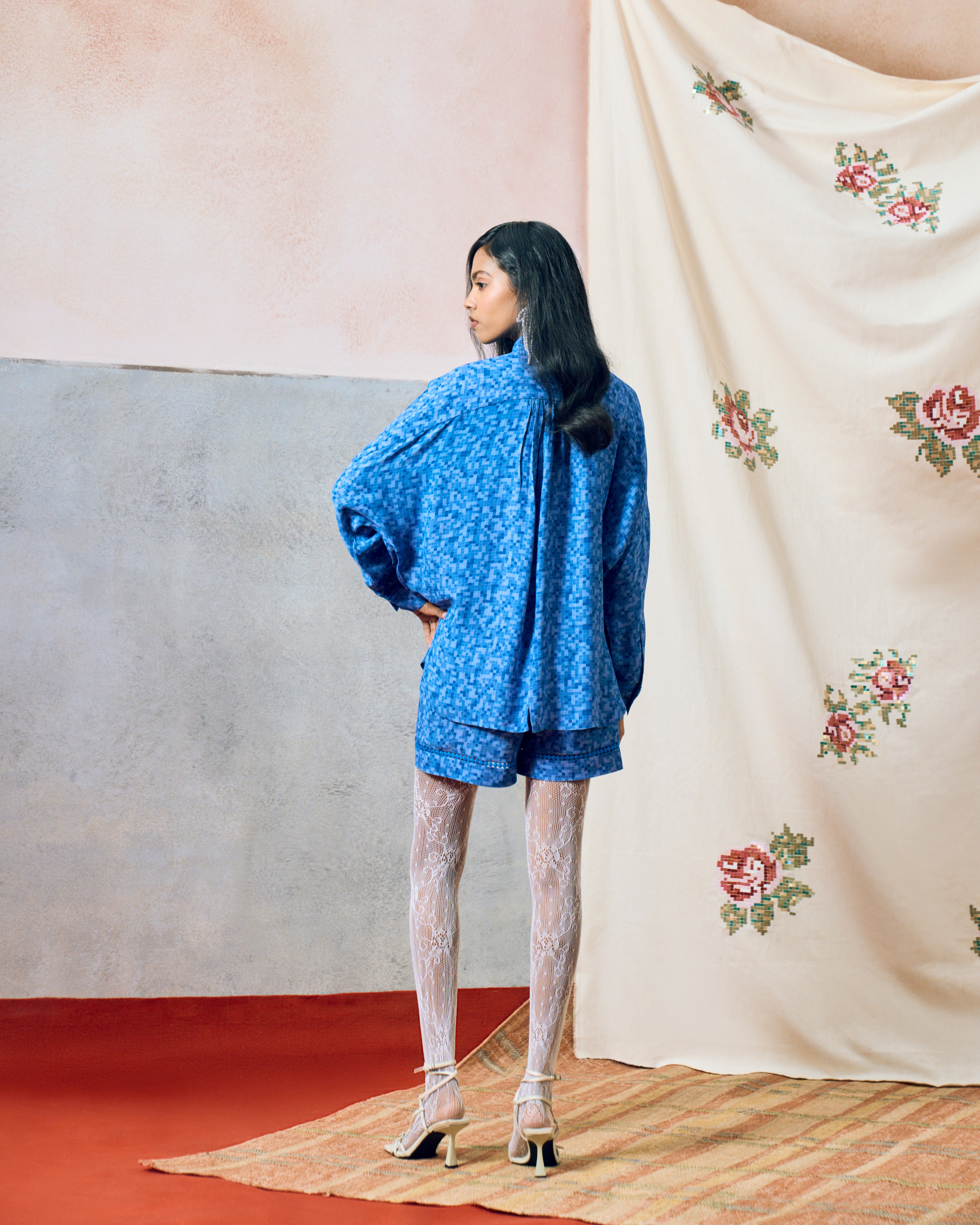 ELBA KIMONO SHIRT BLUE