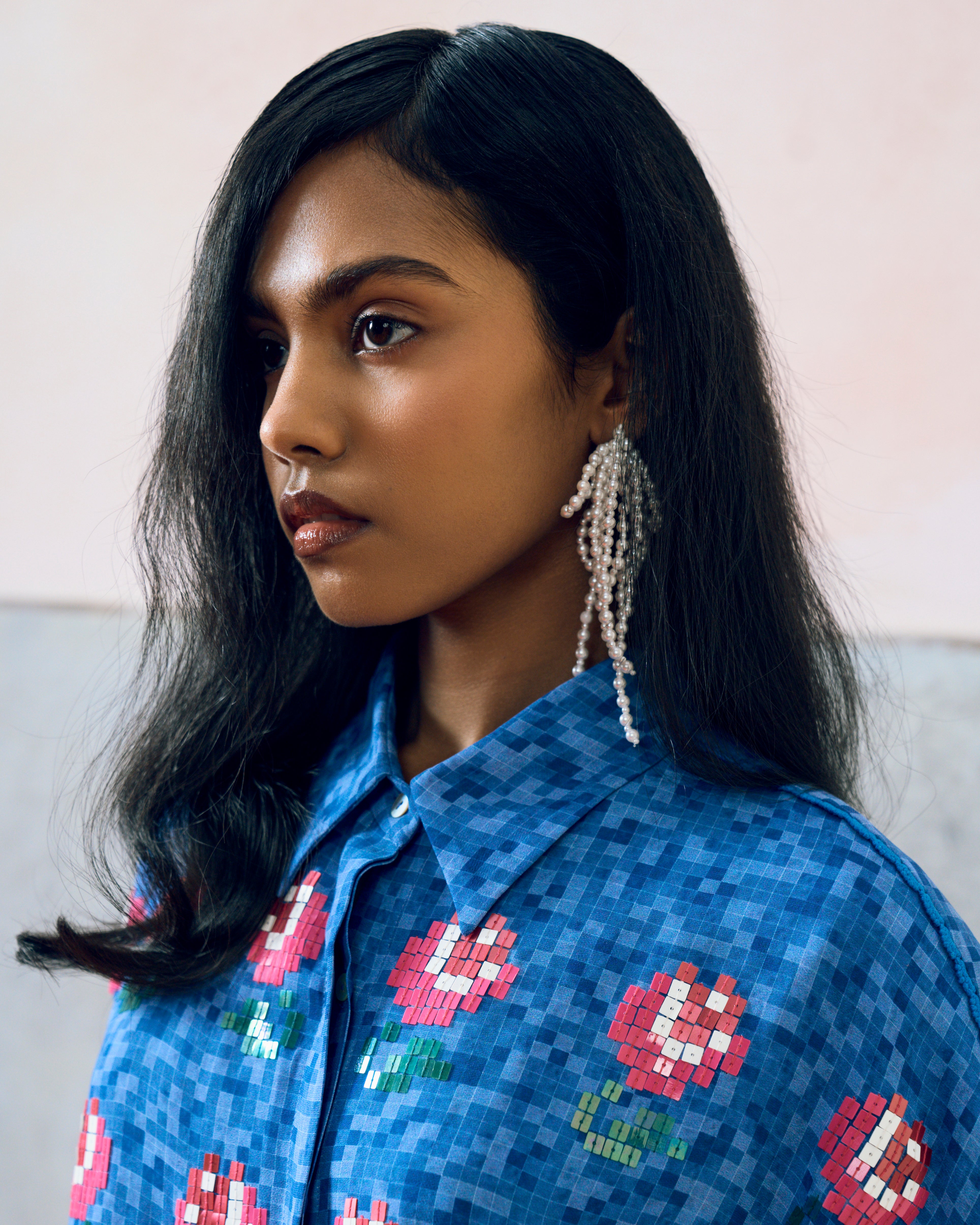 ELBA KIMONO SHIRT BLUE