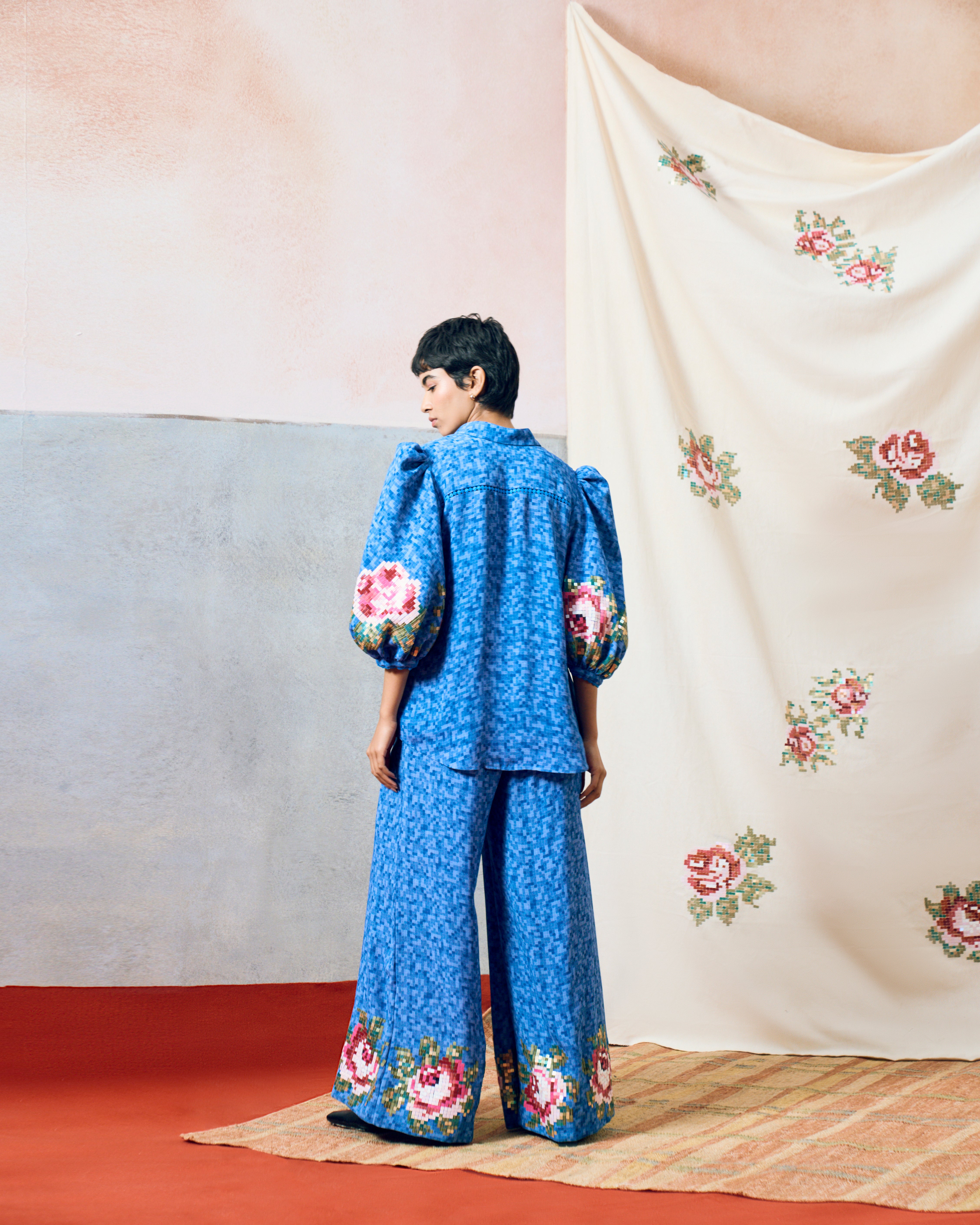 CAPRI BALLOON SHIRT BLUE