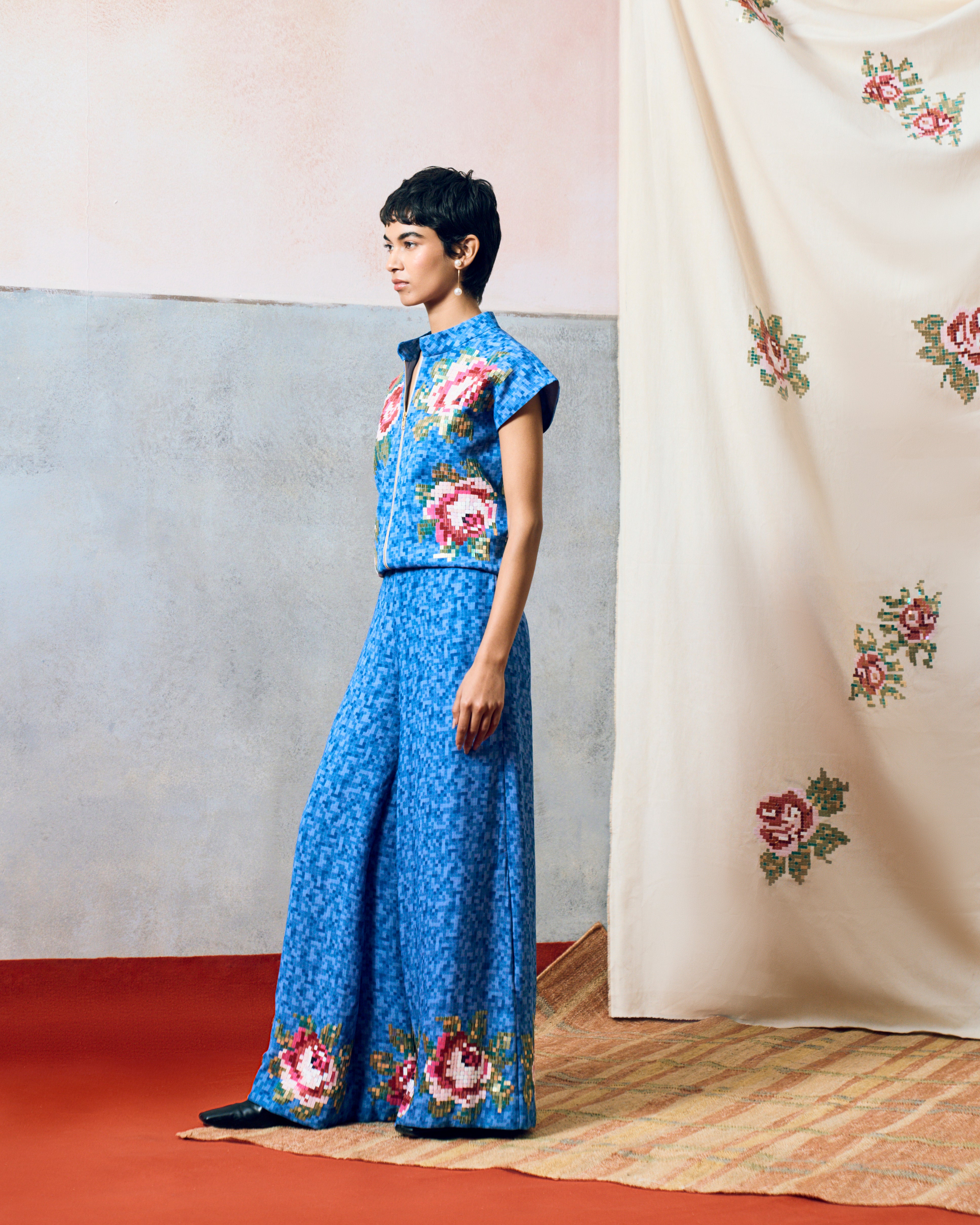 CORSICA CROP TOP BLUE