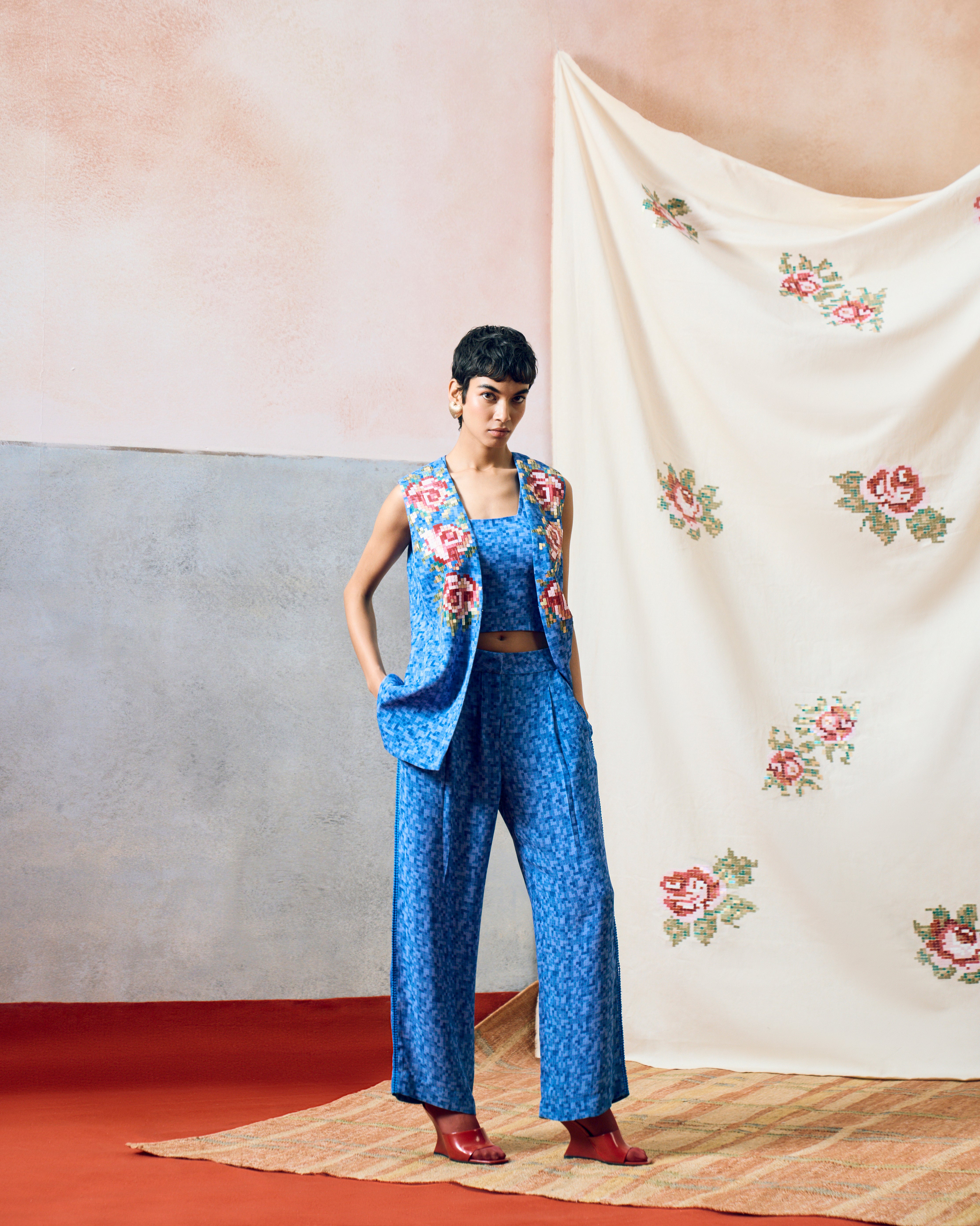 MILOS JACKET SET BLUE