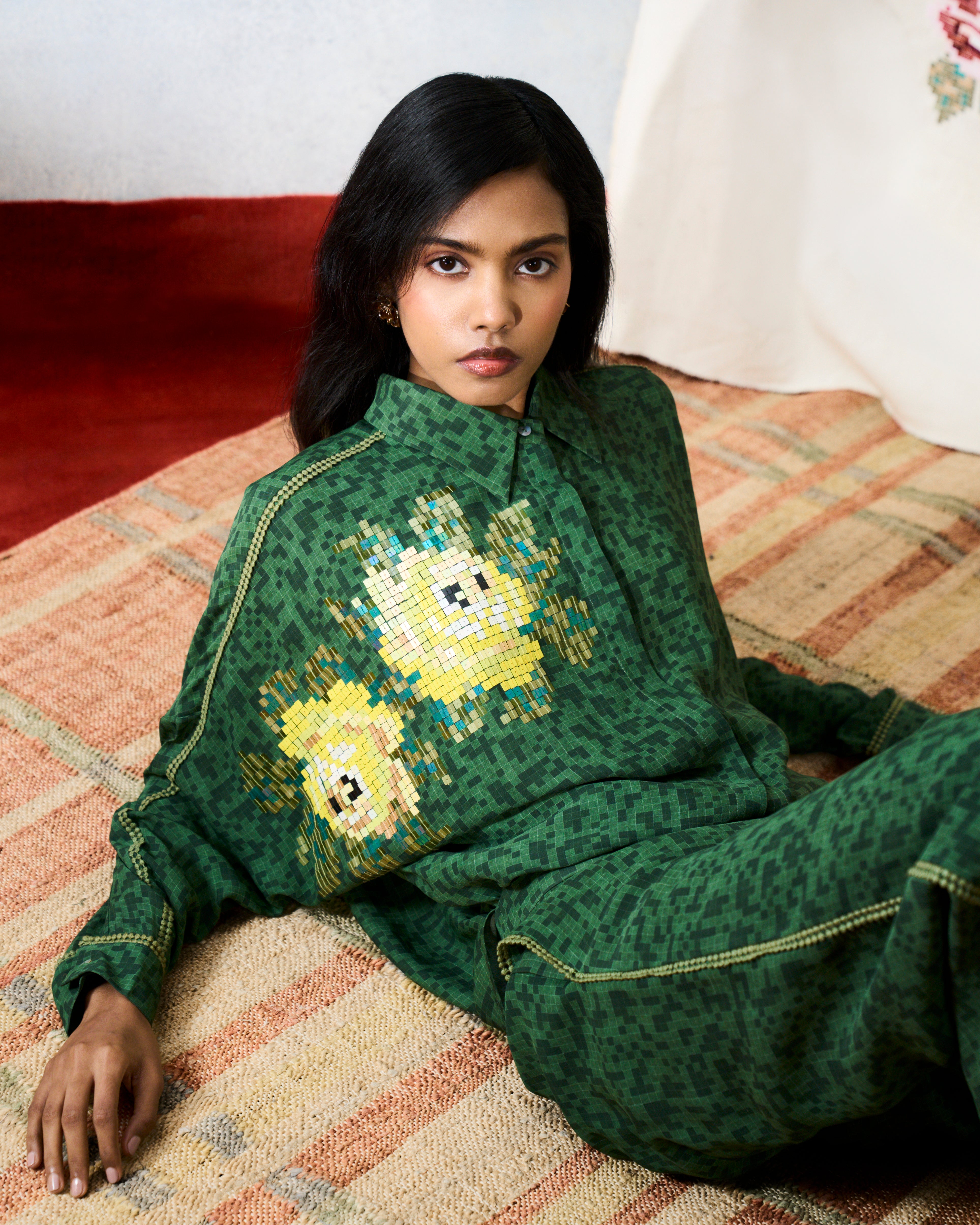 ELBA KIMONO SHIRT GREEN