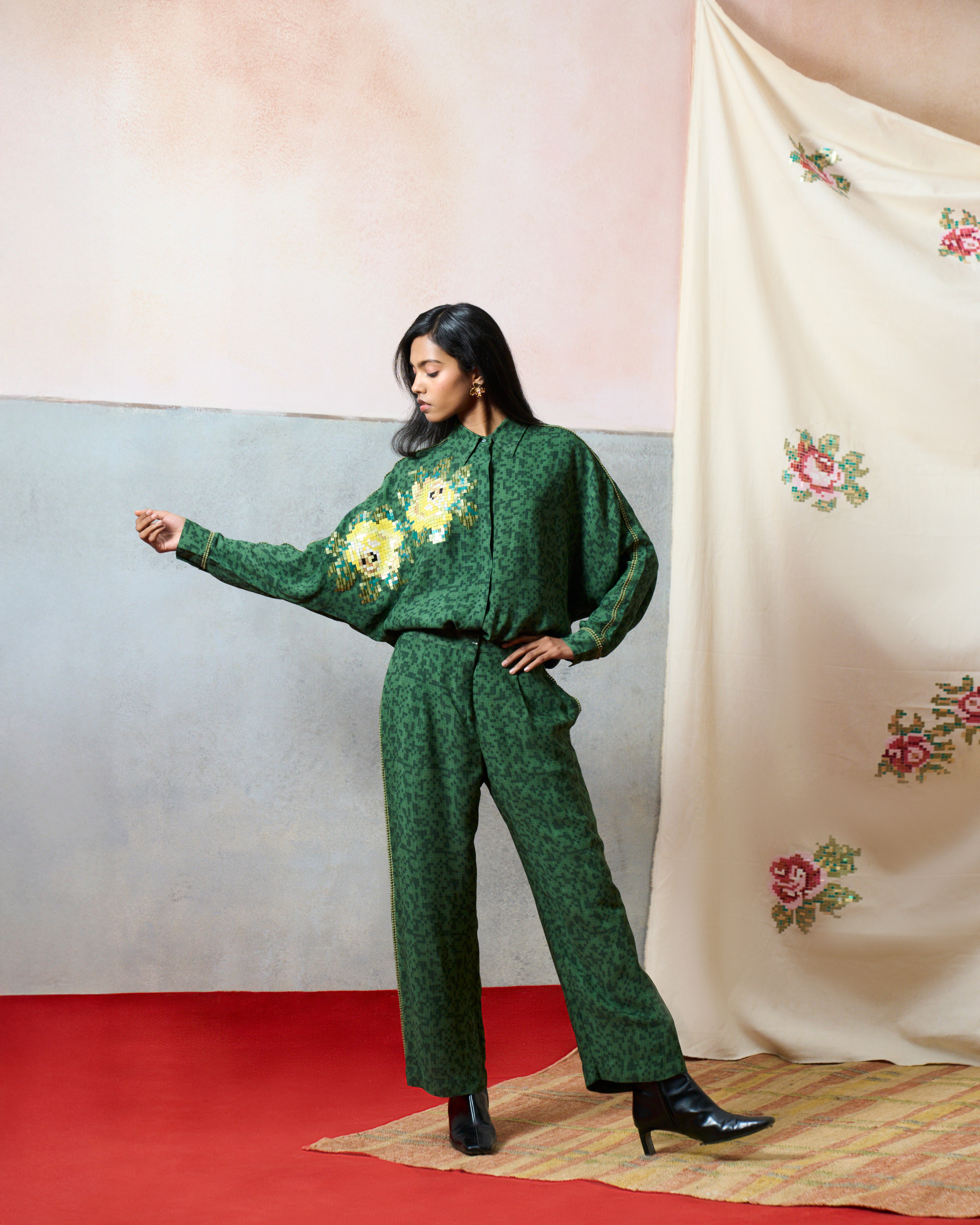 ELBA KIMONO SHIRT GREEN