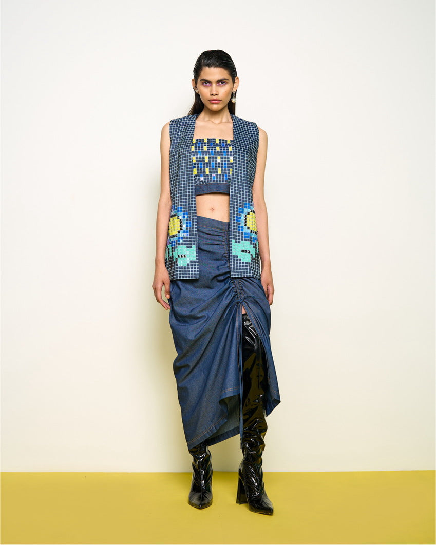 Denim Wildflower Bundi