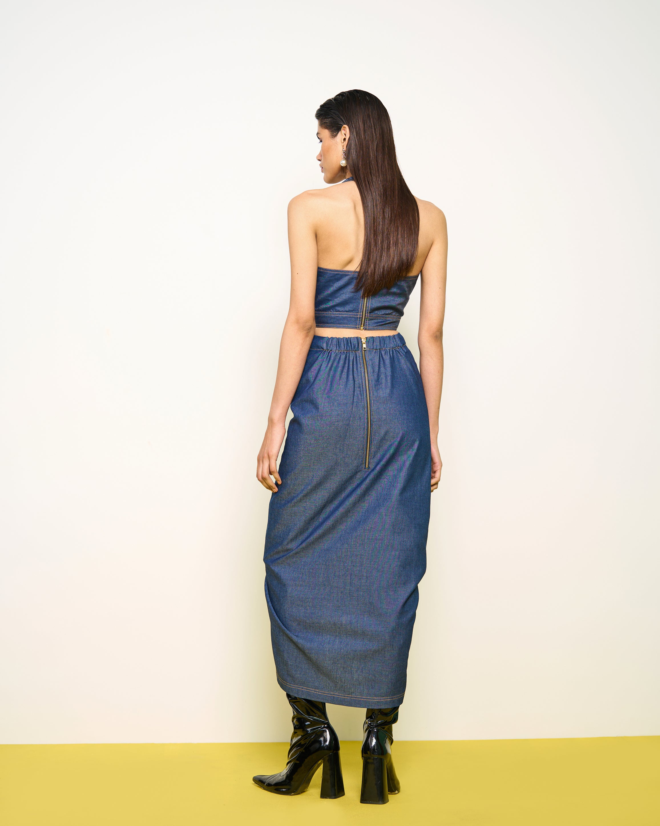 Denim firefly bustier