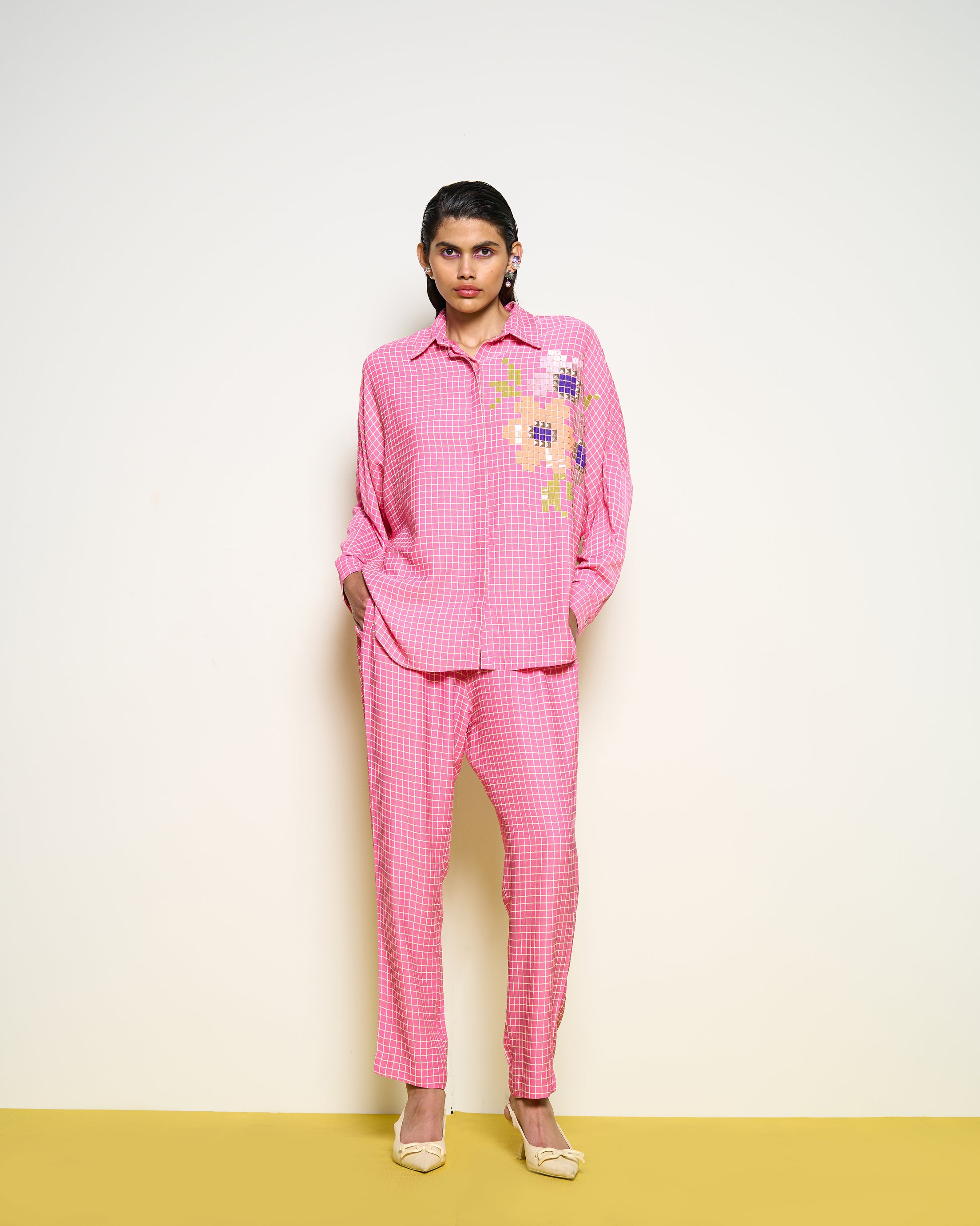 Pink Checkered Pants