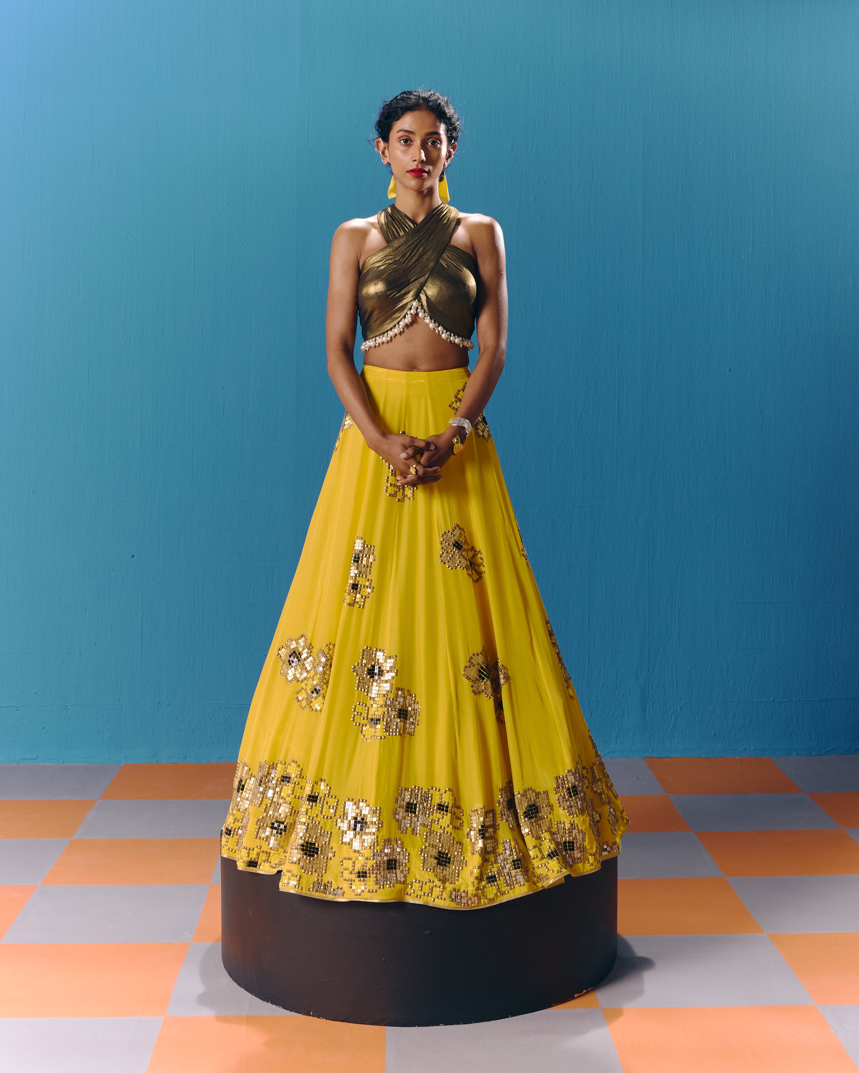 The Sunset Lehenga