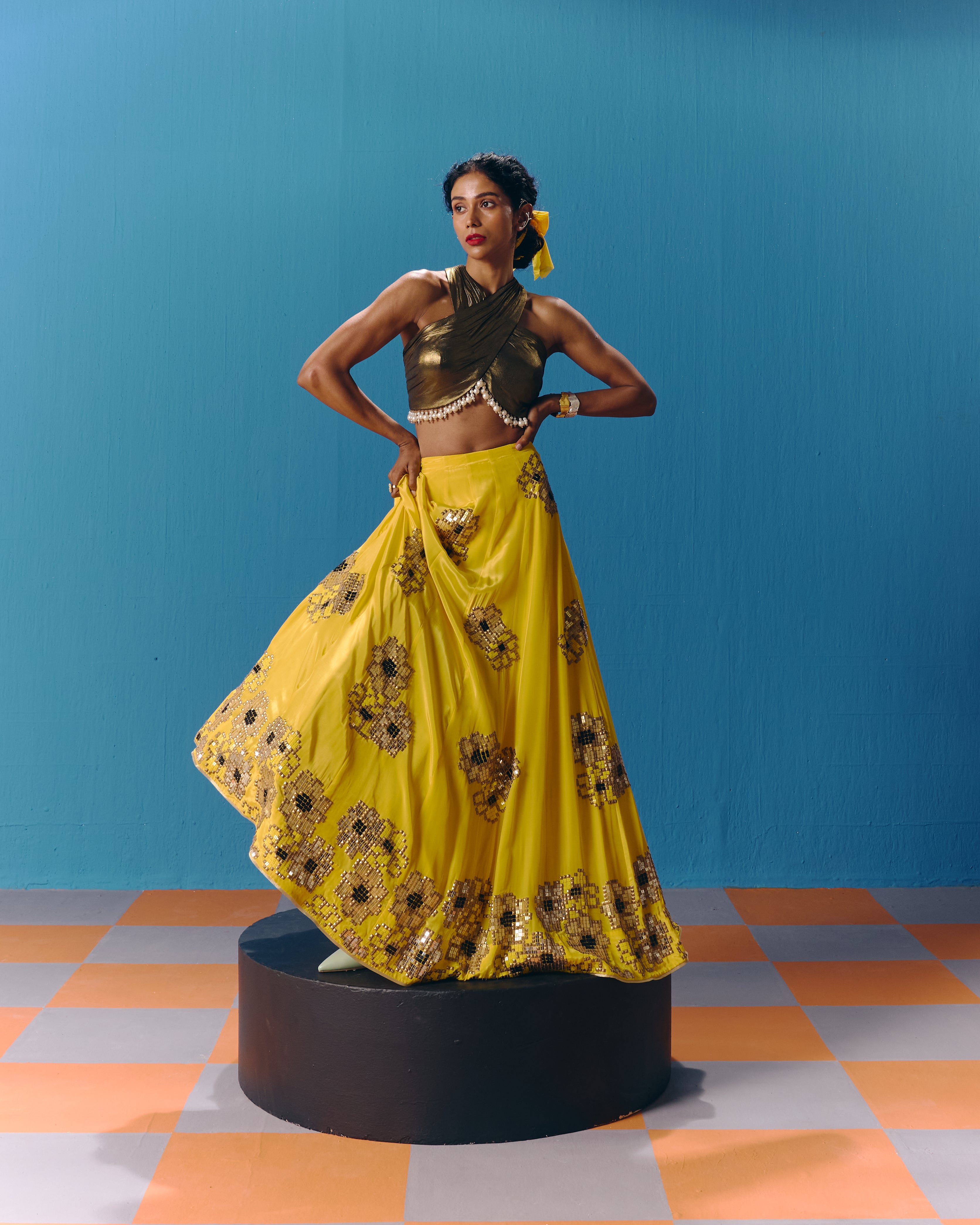 The Sunset Lehenga