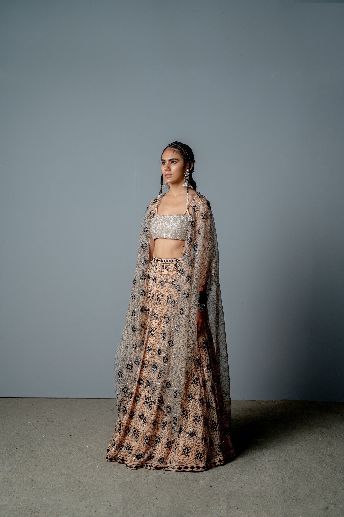 NUDE MOSAIC LEHNGA