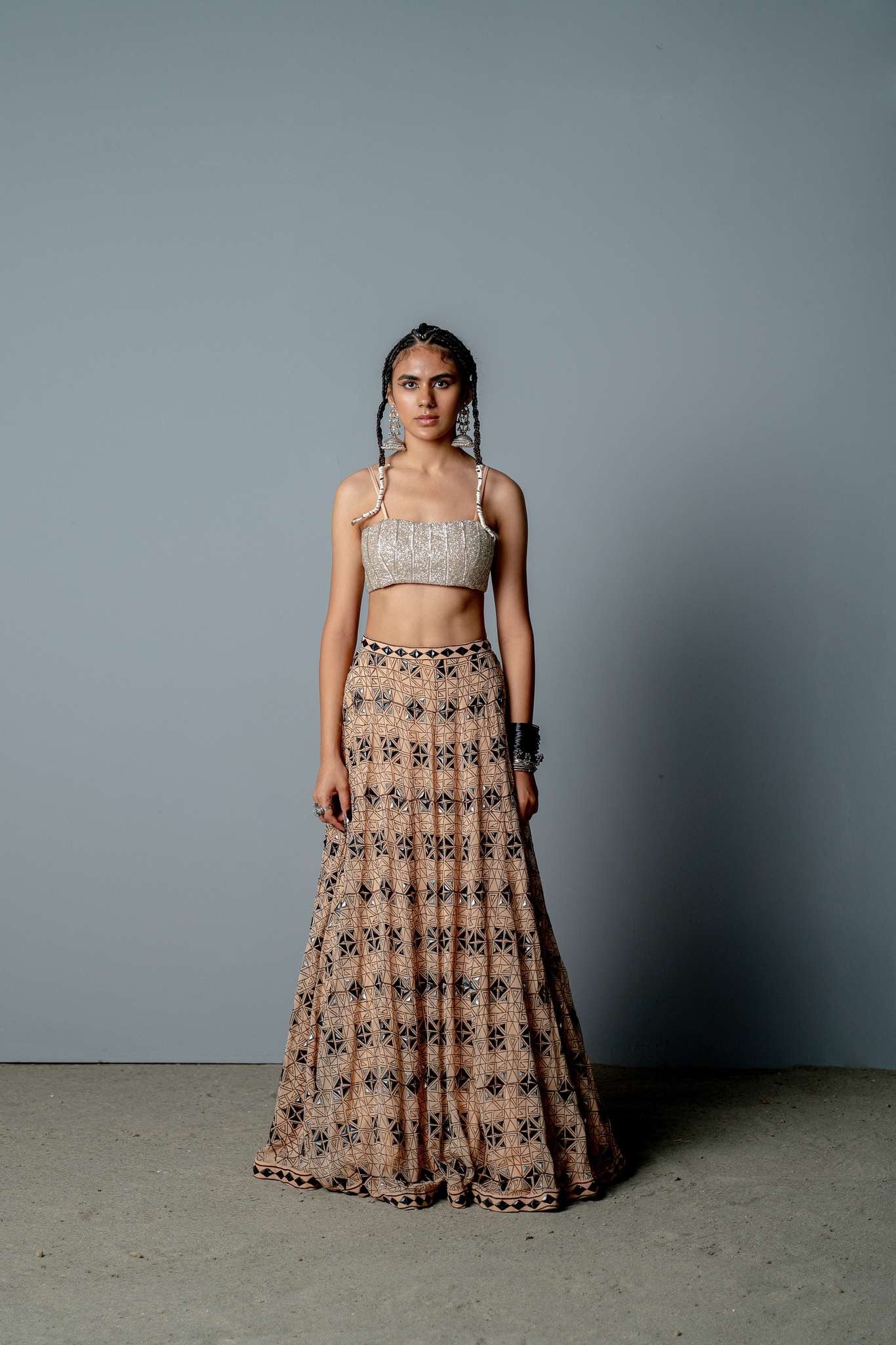 NUDE MOSAIC LEHNGA