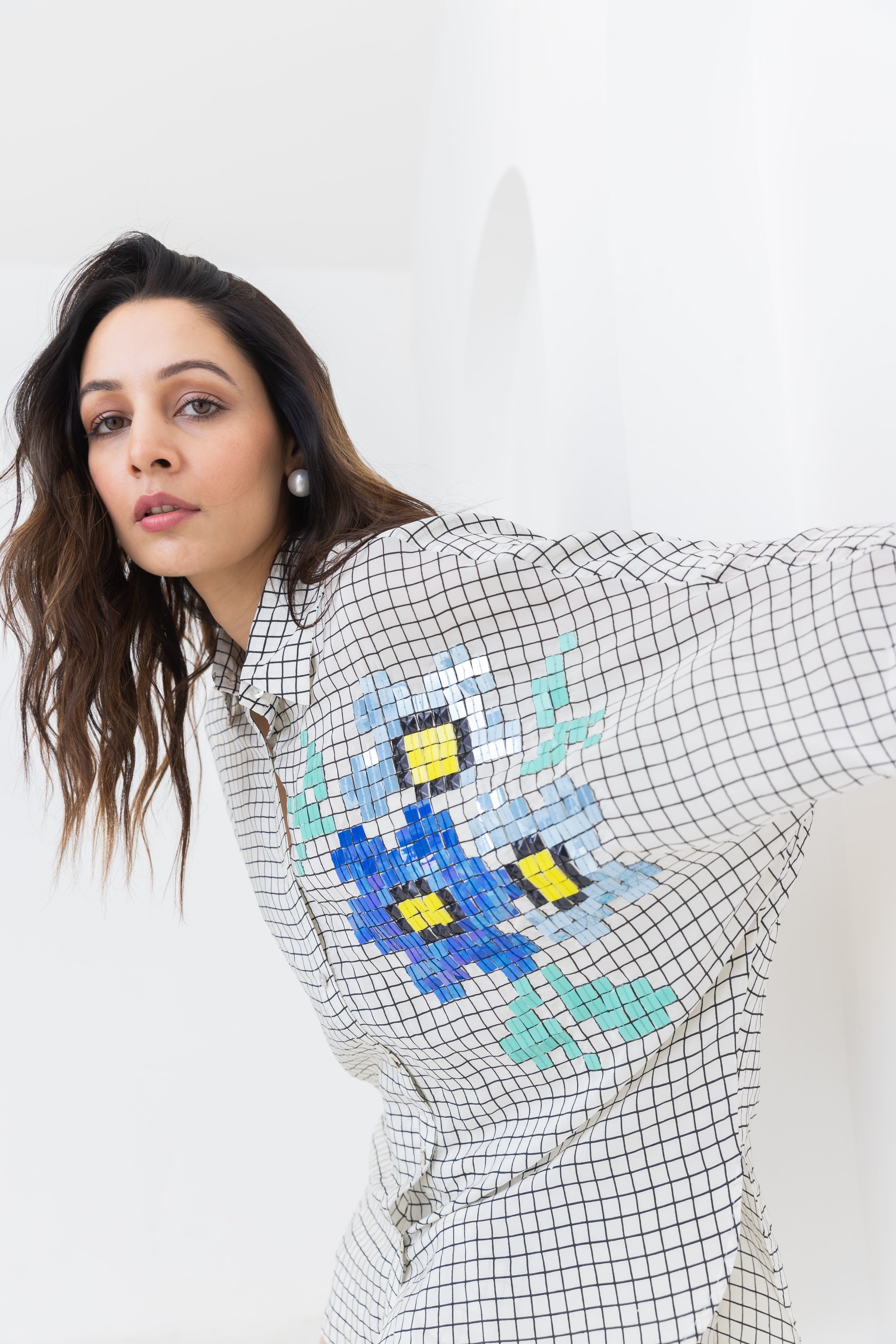 BLUE FLOWER KIMINO CO-ORD