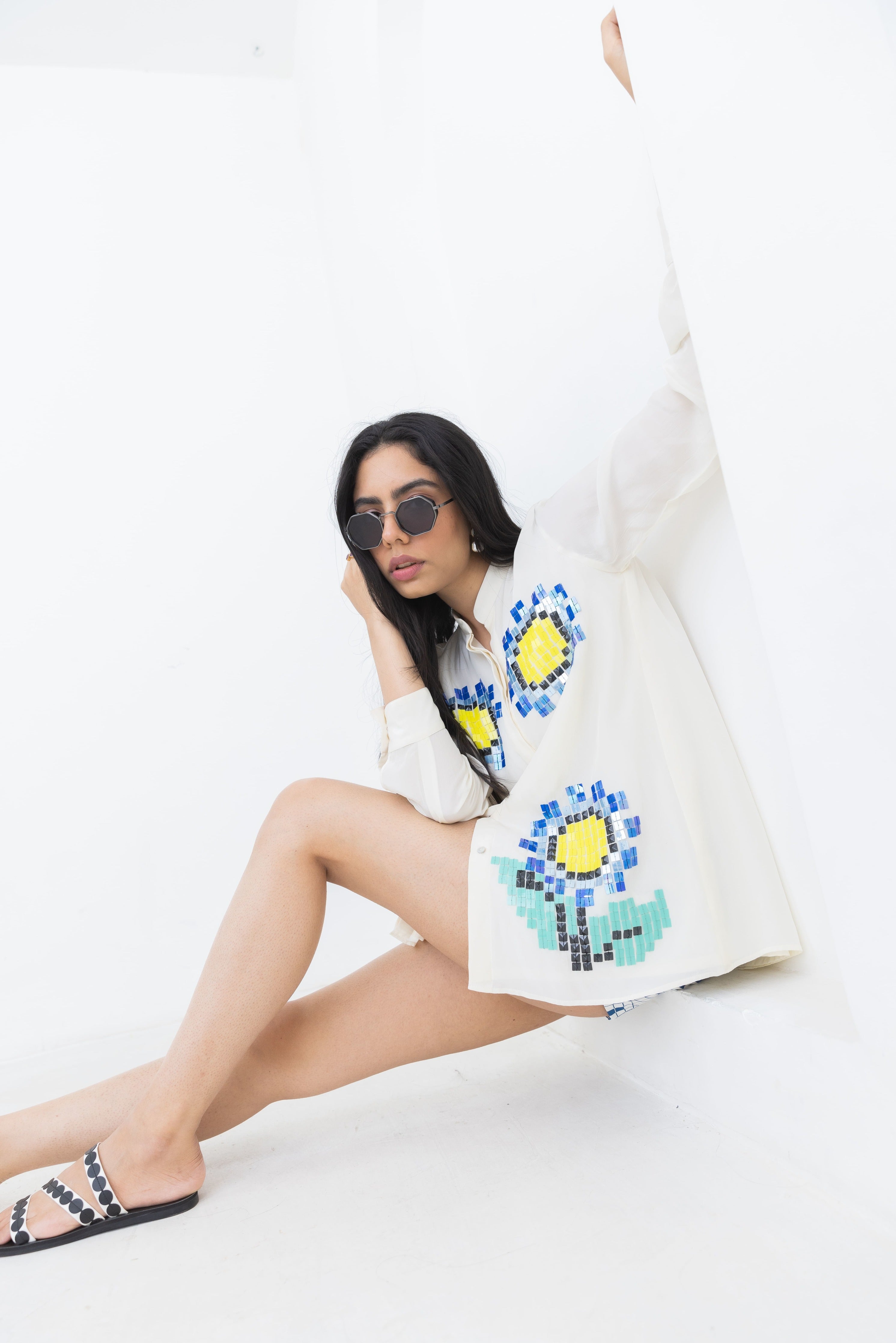 WHITE SUNFLOWER CO-ORD