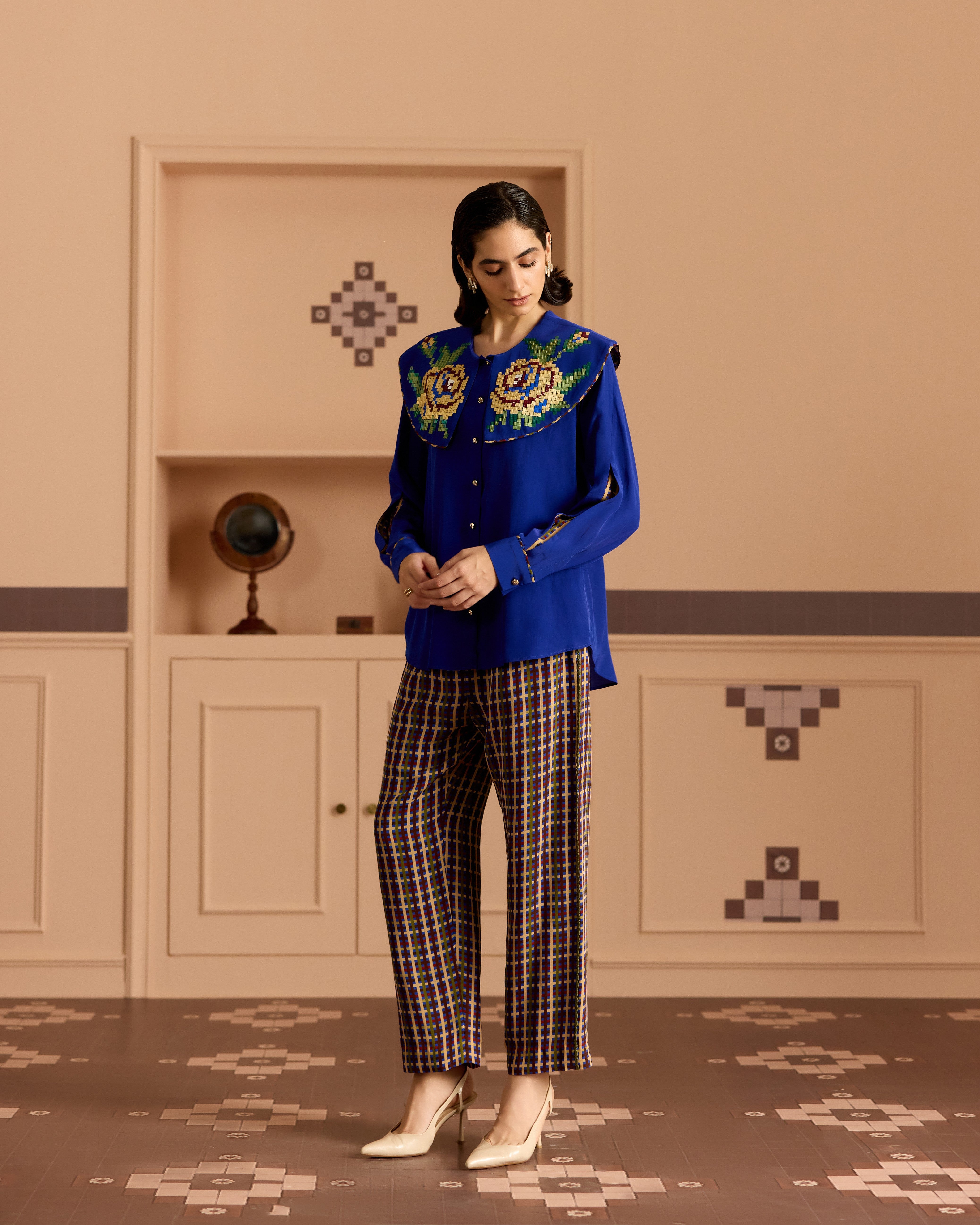 Blue Peter Pan Collar Shirt