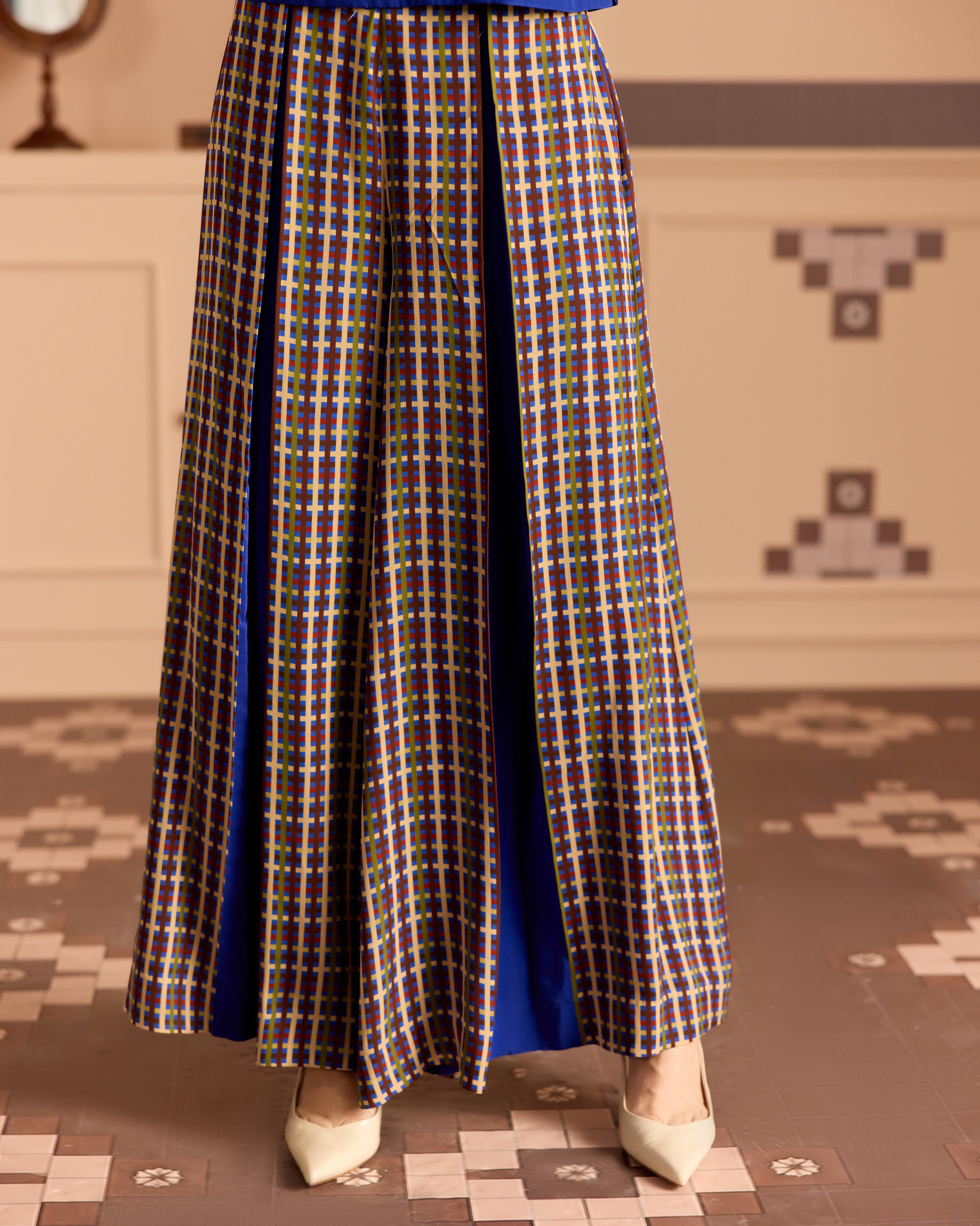 BLUE GUSSET PANTS