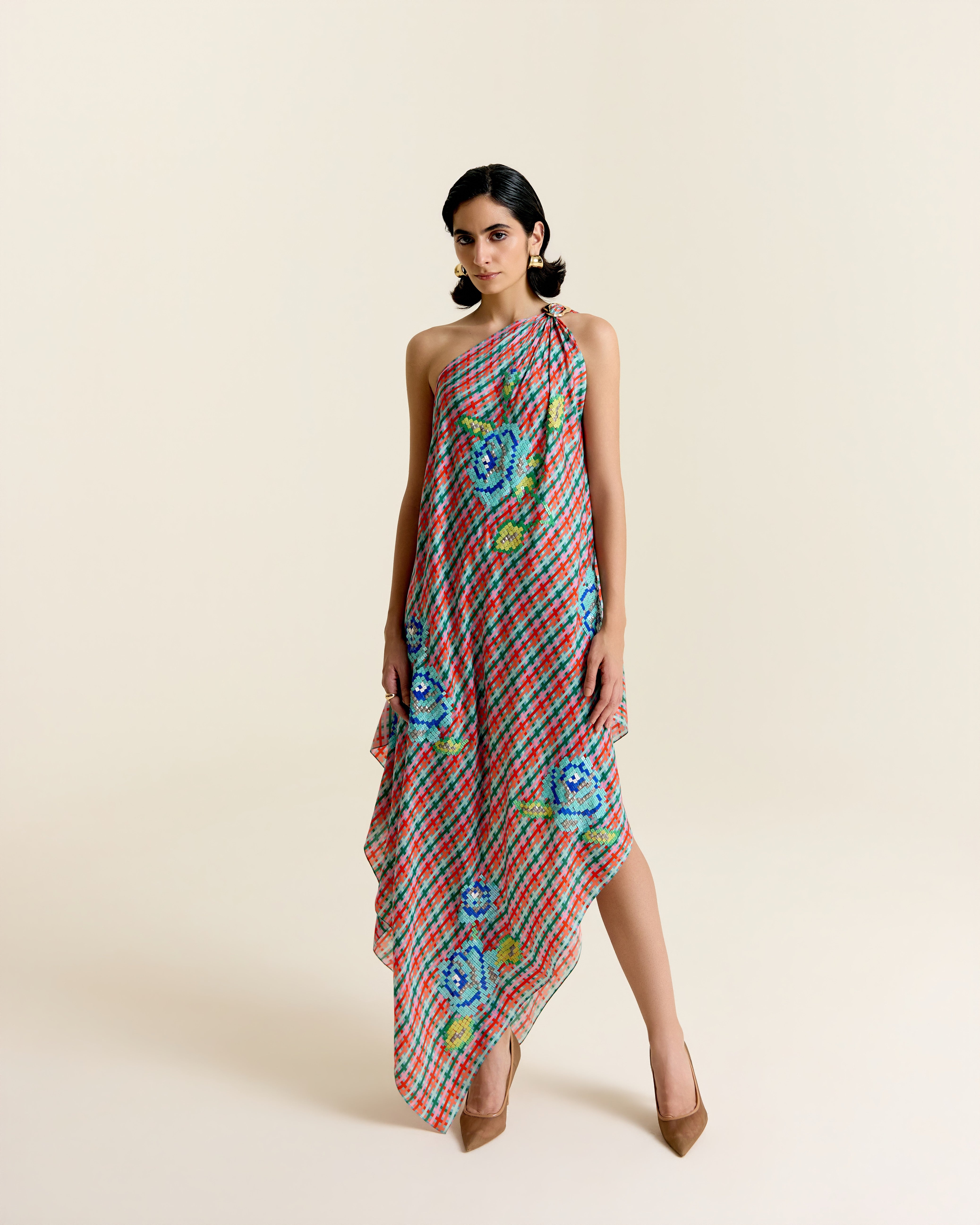 MINT ONE SHOULDER DRESS