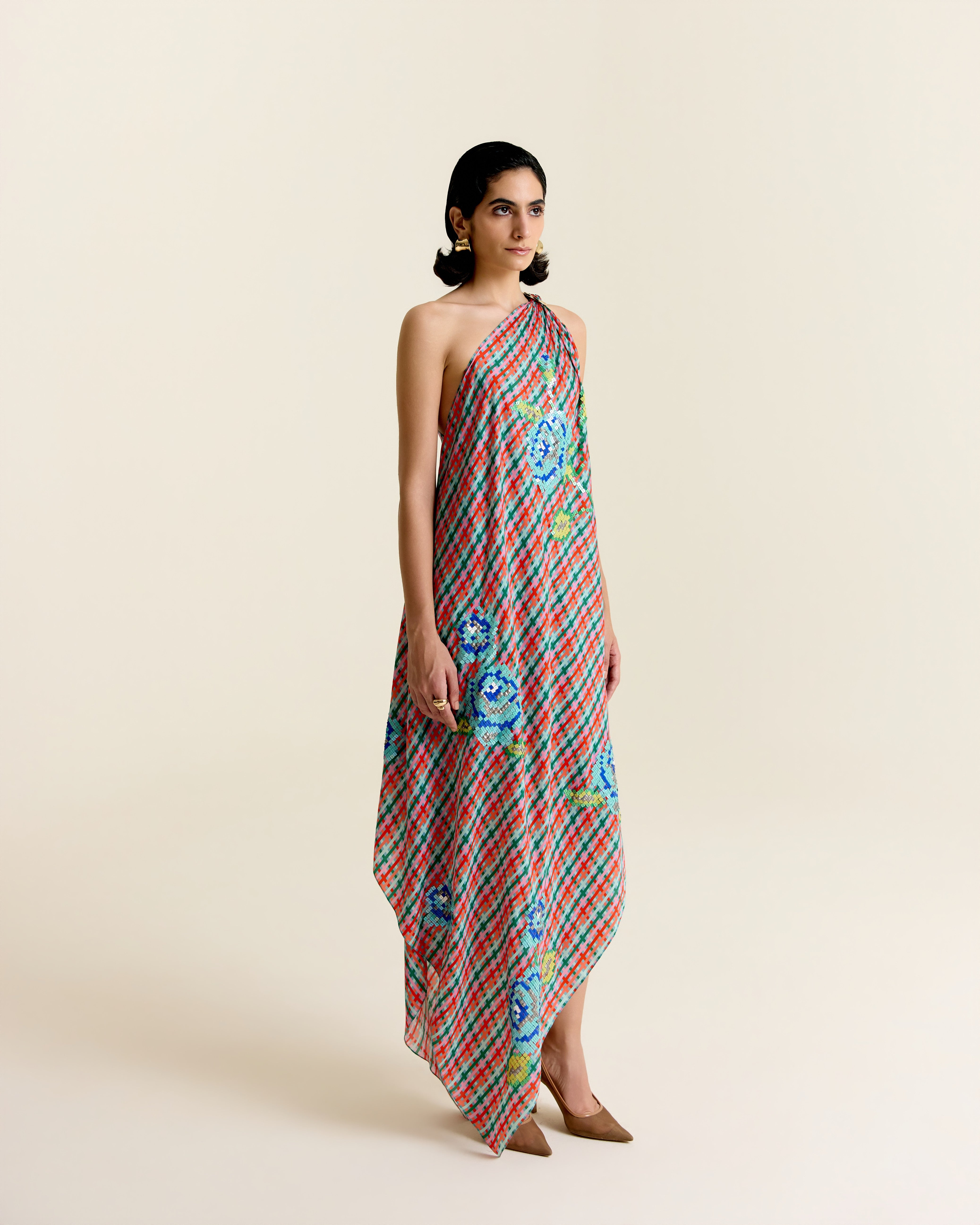 MINT ONE SHOULDER DRESS