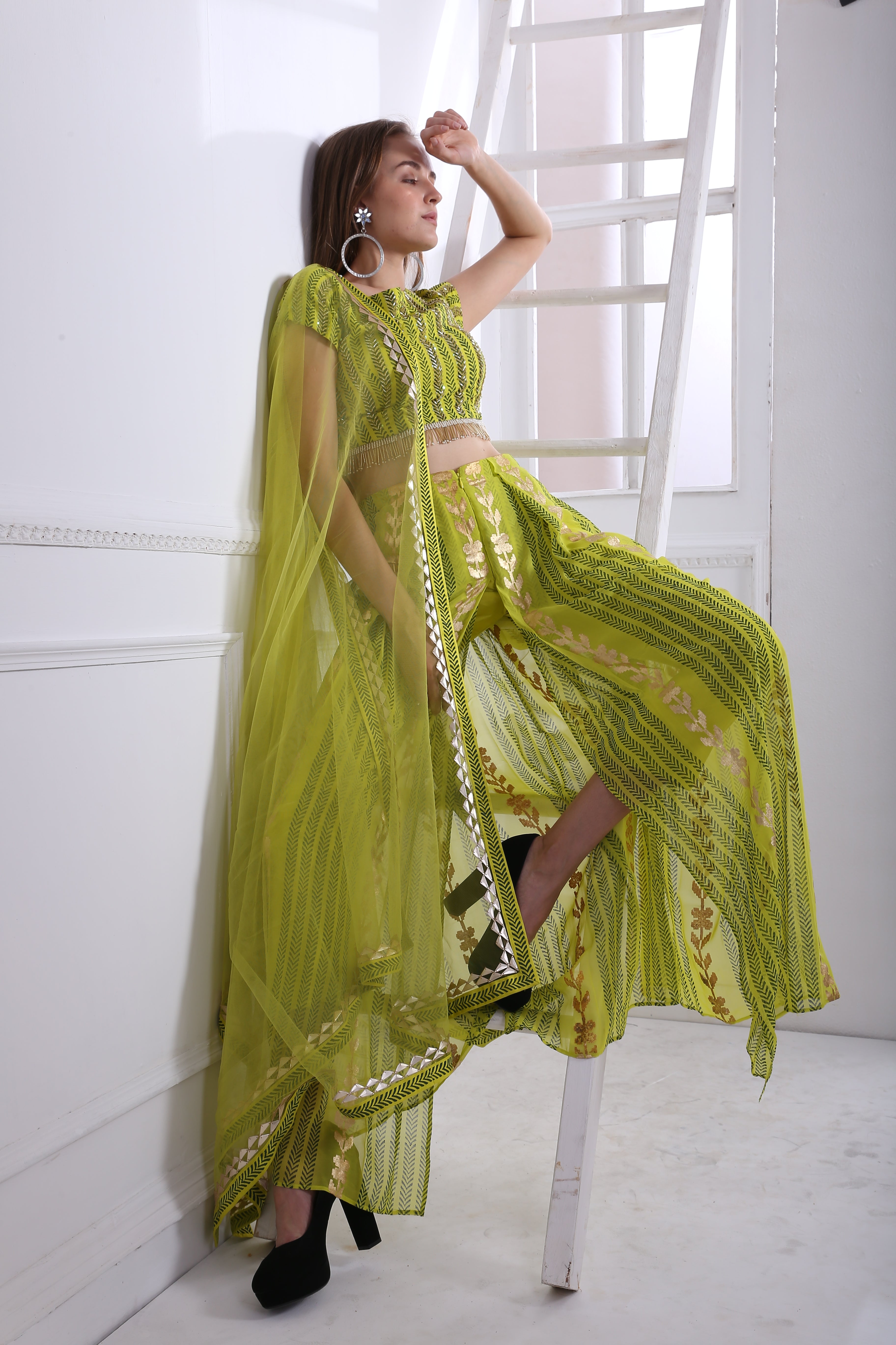 LIME GRASS TROUSER DRAPE CO-ORD