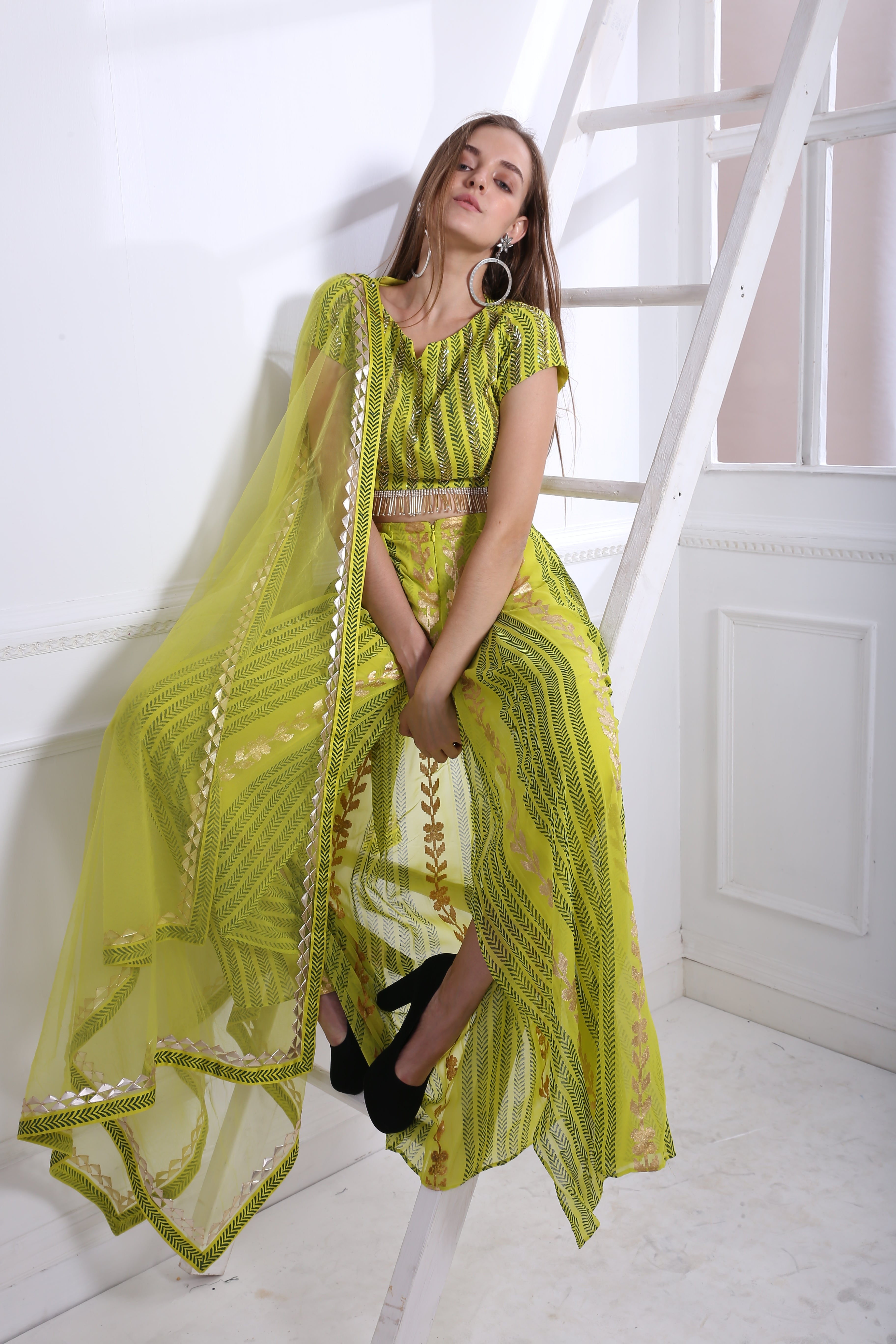 LIME GRASS TROUSER DRAPE CO-ORD