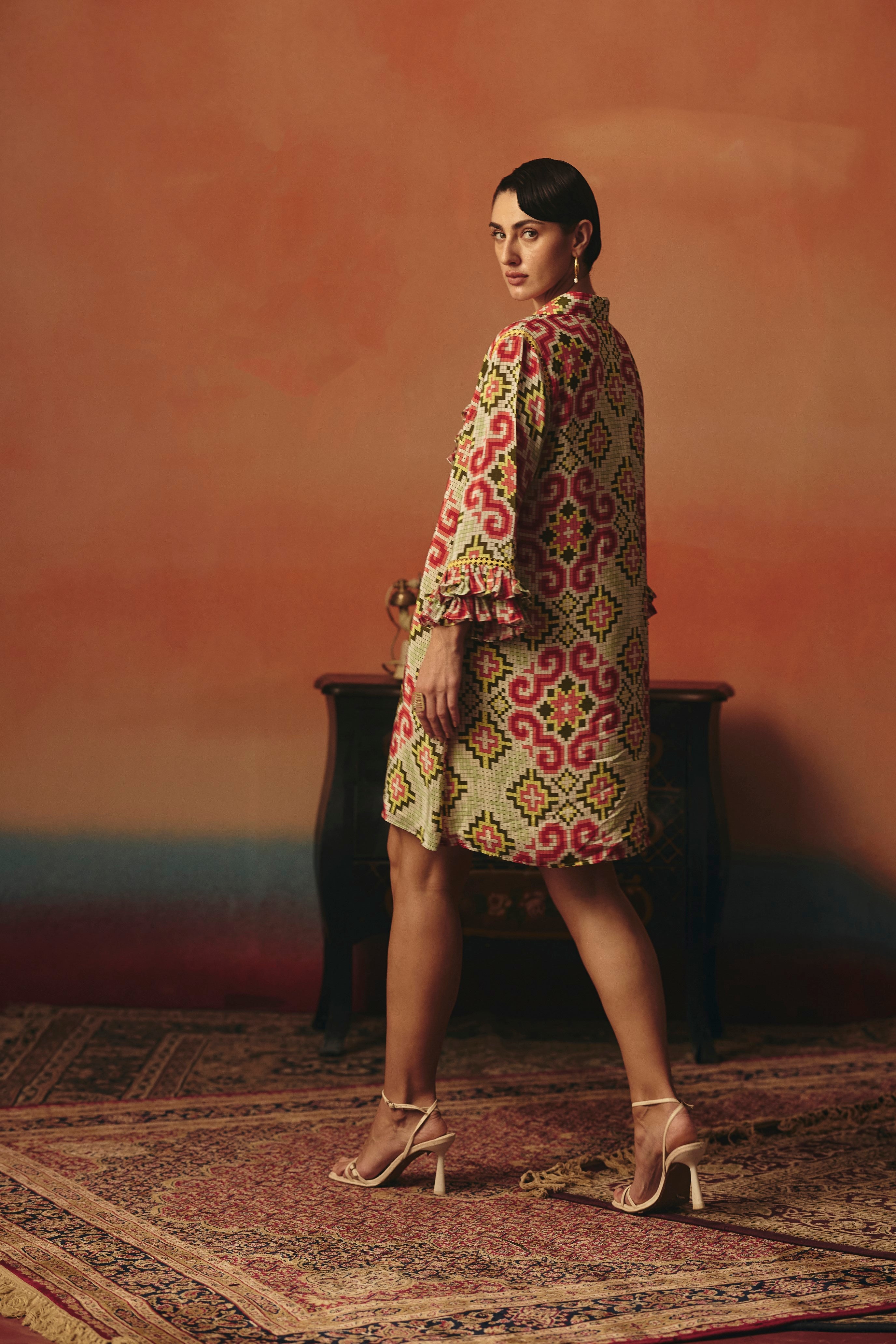 TARA FRILL DRESS