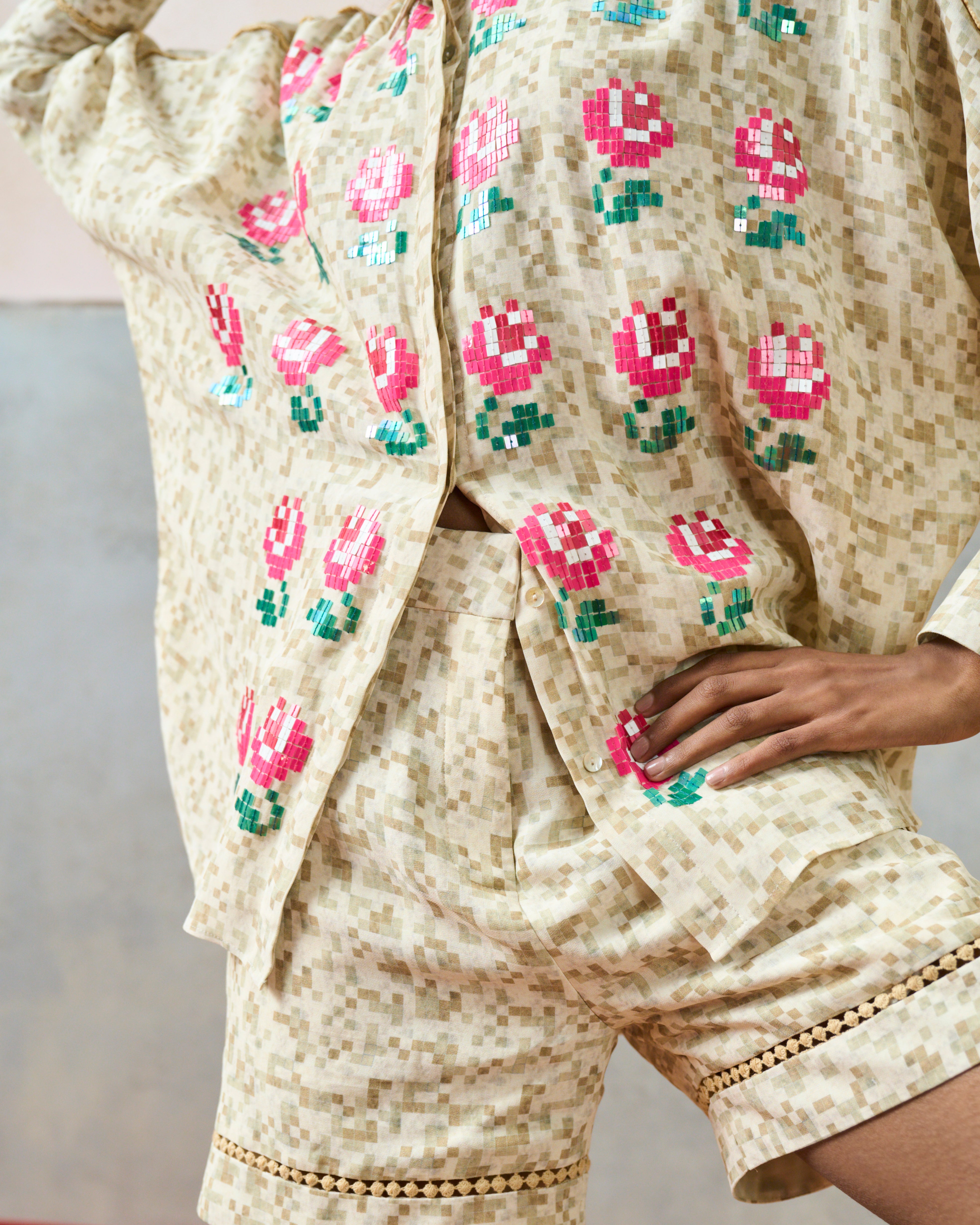 ELBA KIMONO SHIRT BIEGE