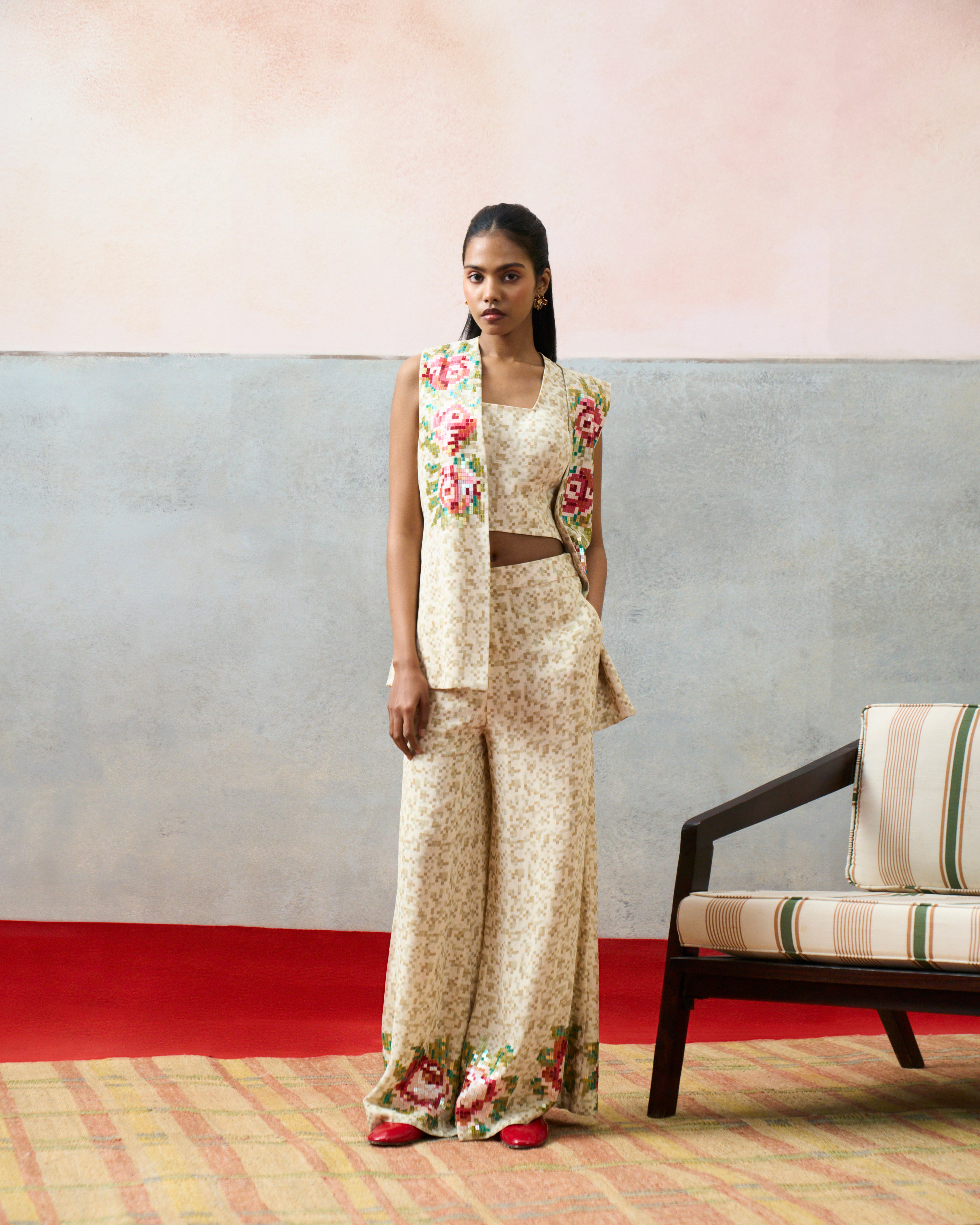 MILOS JACKET SET BIEGE