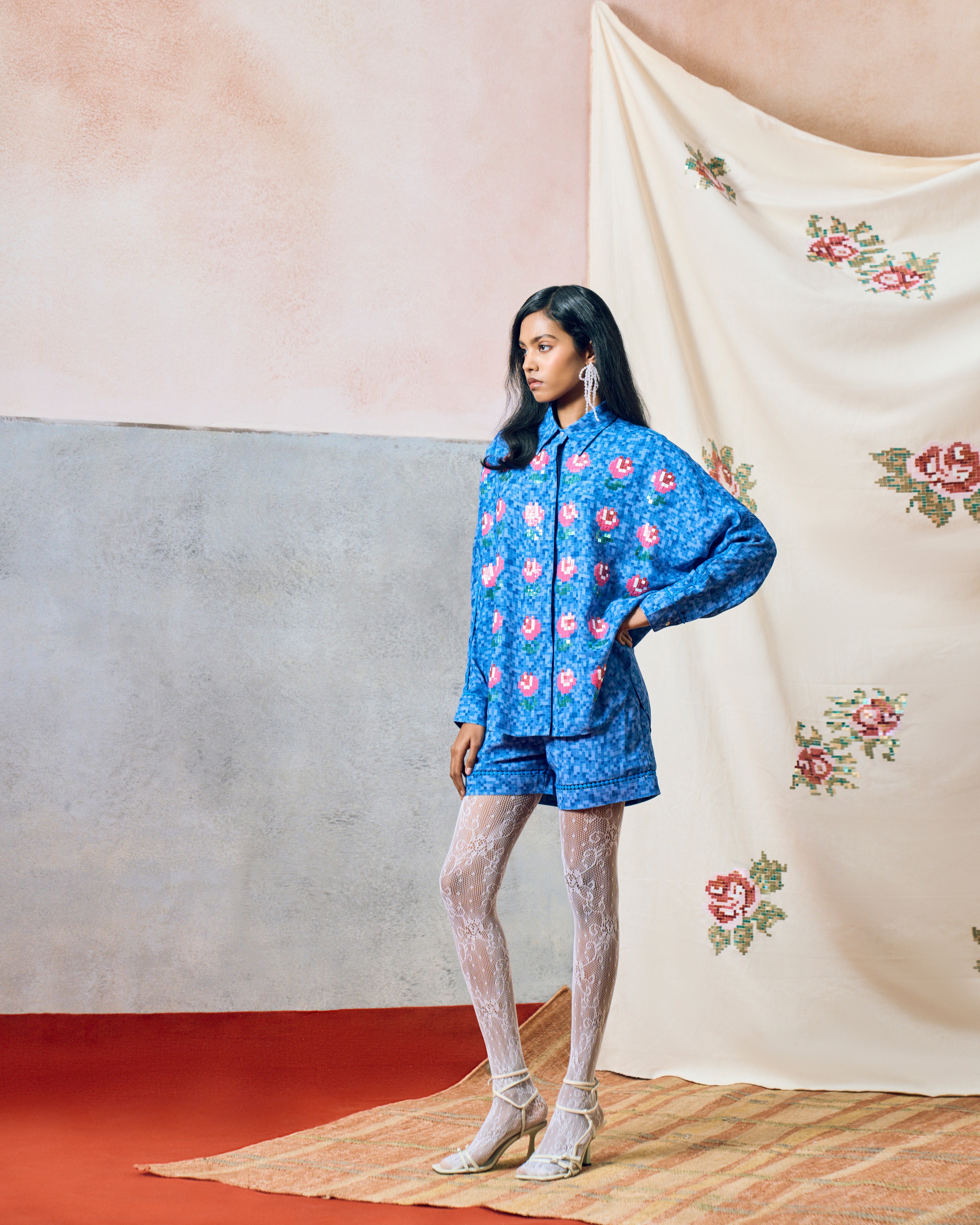 ELBA KIMONO SHIRT BLUE