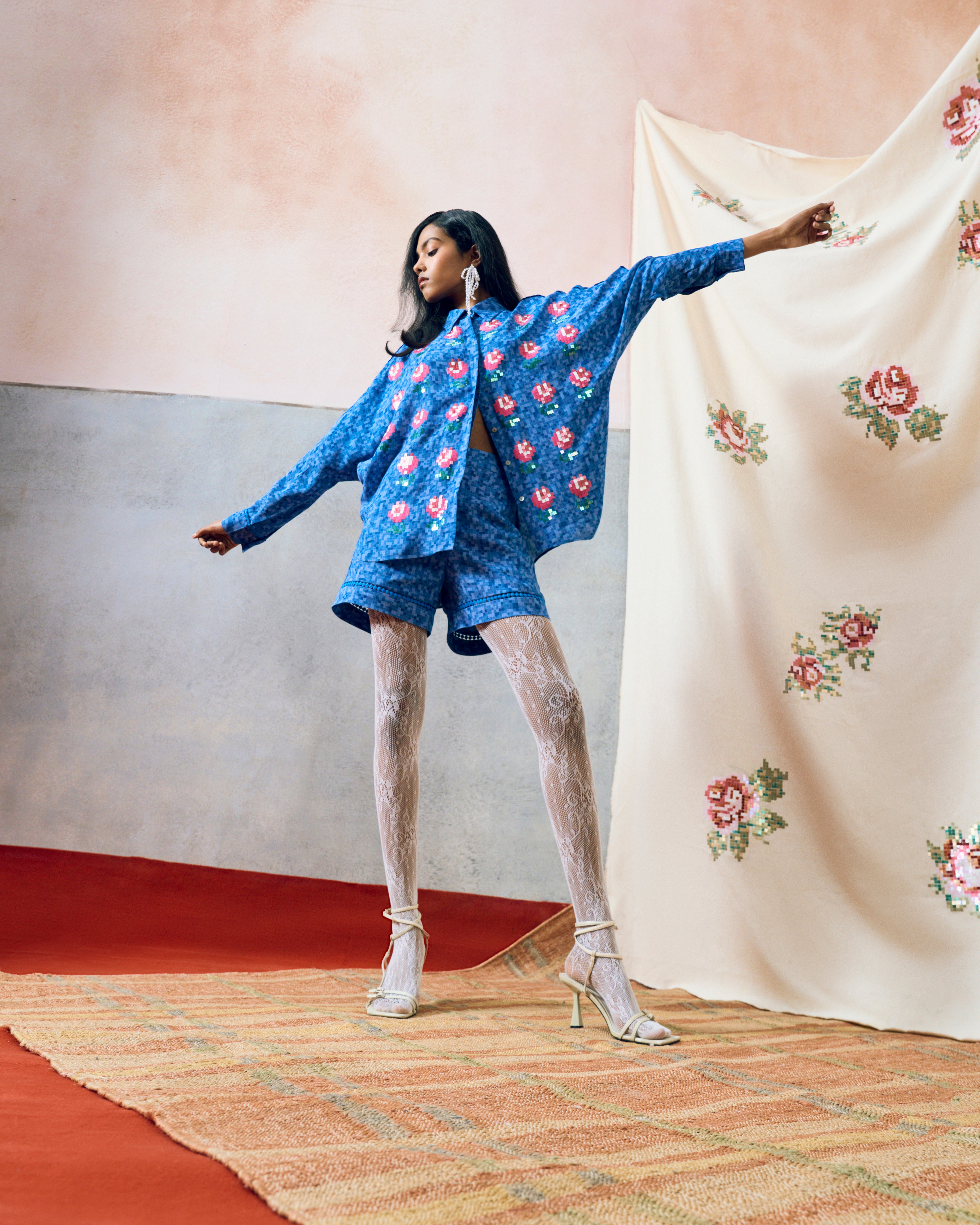 ELBA KIMONO SHIRT BLUE